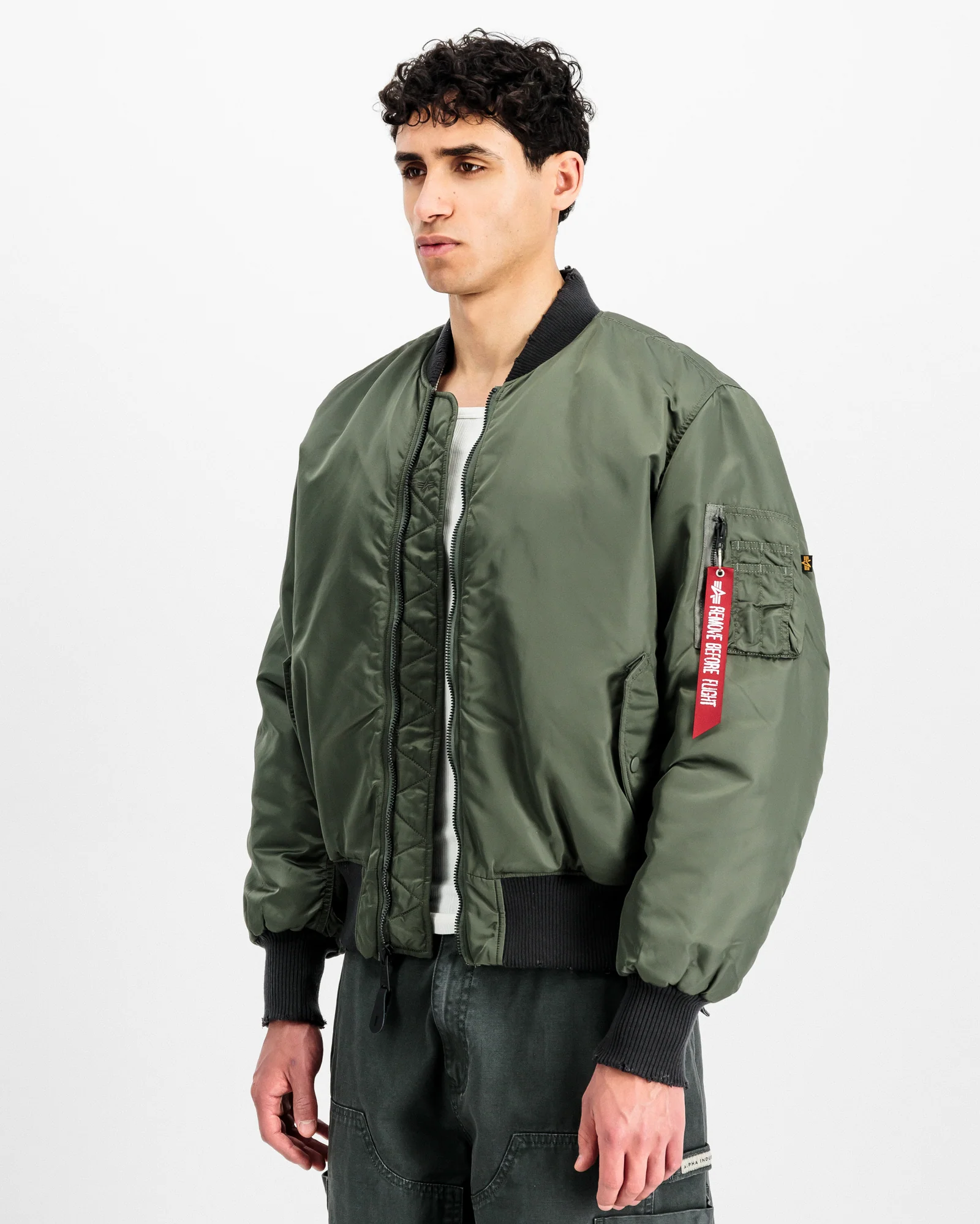 MA-1 Distressed Bomber Jacket - Image 4