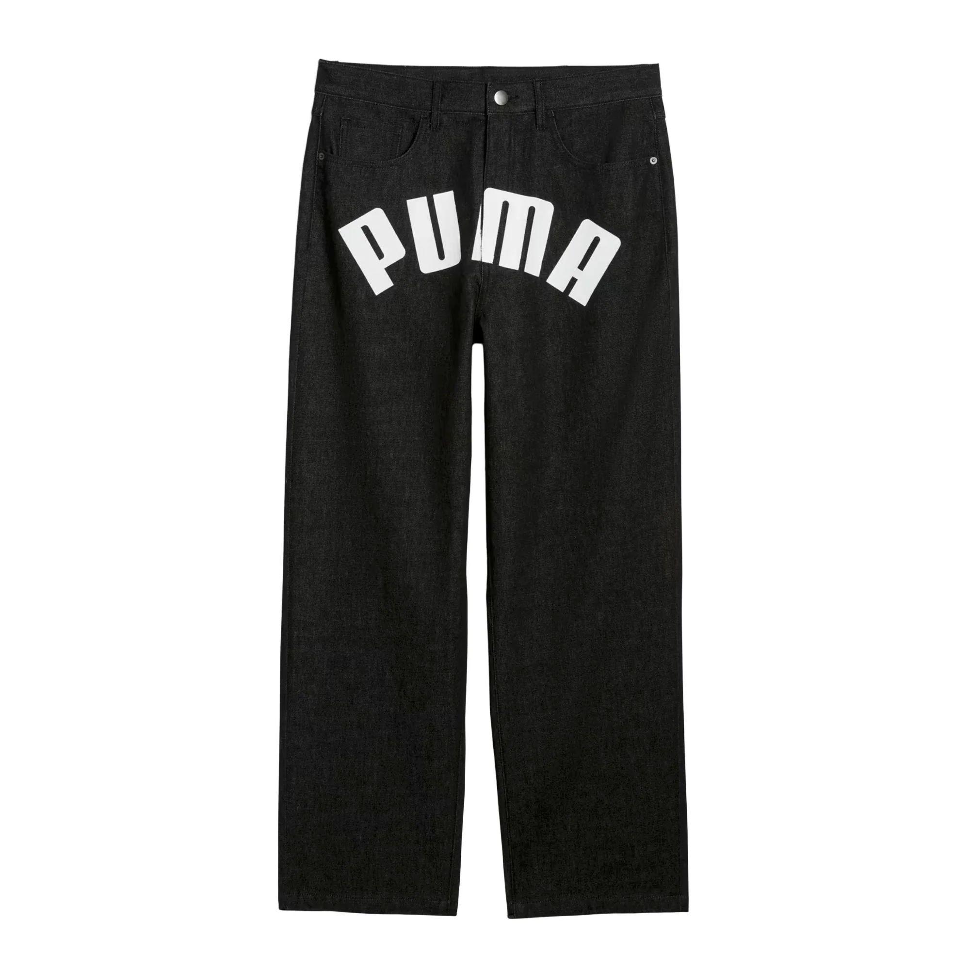 Printed Denim Pants