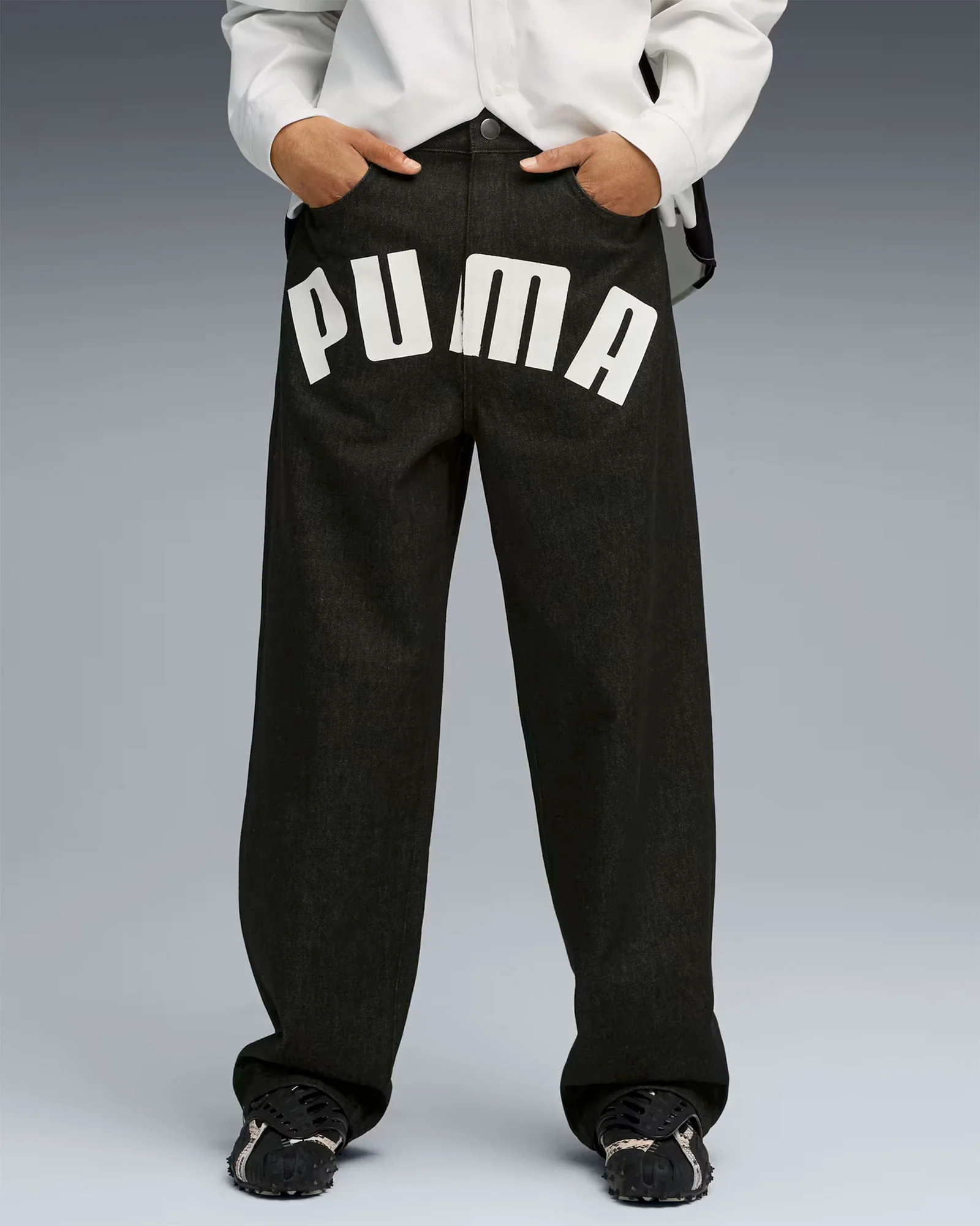 Printed Denim Pants - Image 3