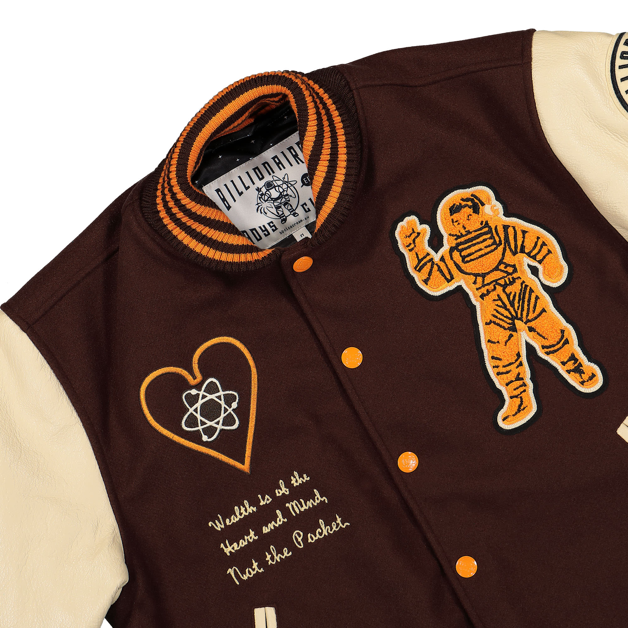 Leather Sleeve Galaxy Varsity Jacket - Image 2