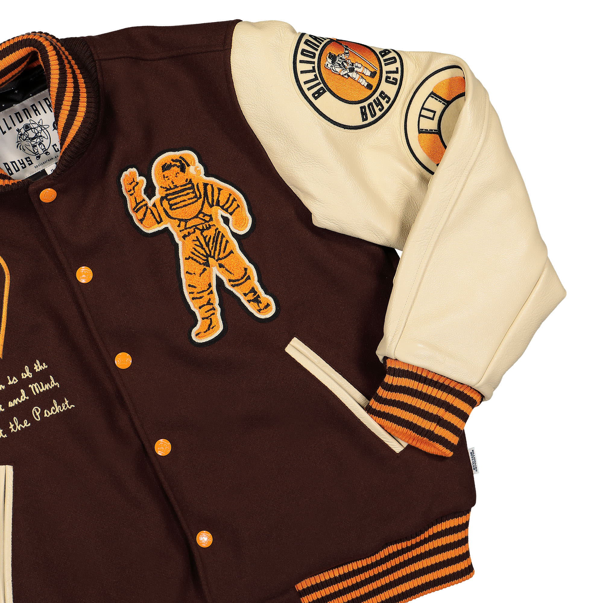 Leather Sleeve Galaxy Varsity Jacket - Image 6