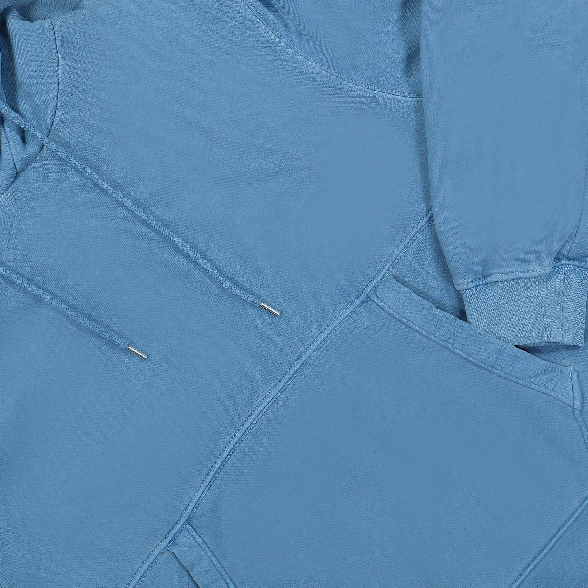Brushed and Emerized Diagonal Fleese Hoodie - Image 4