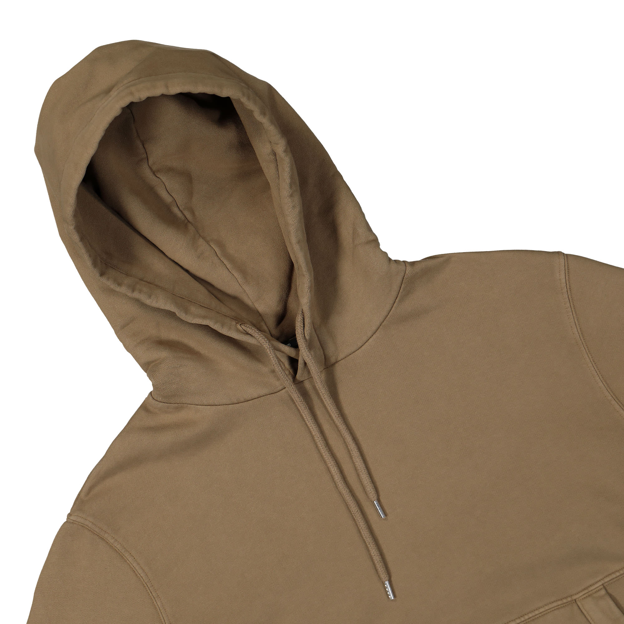 Brushed Emerized Diagonal Fleece Hooded Sweater - Image 3
