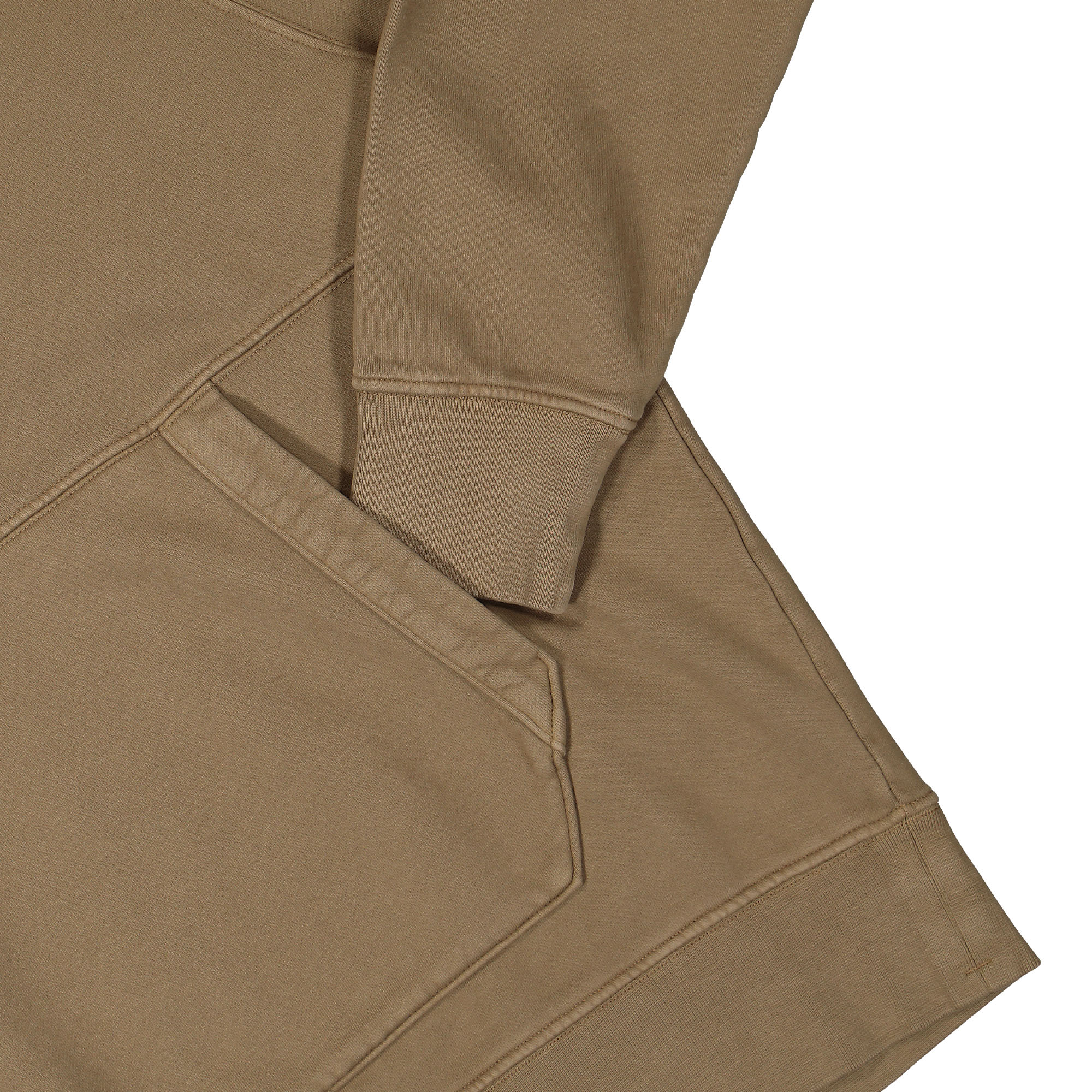 Brushed Emerized Diagonal Fleece Hooded Sweater - Image 4
