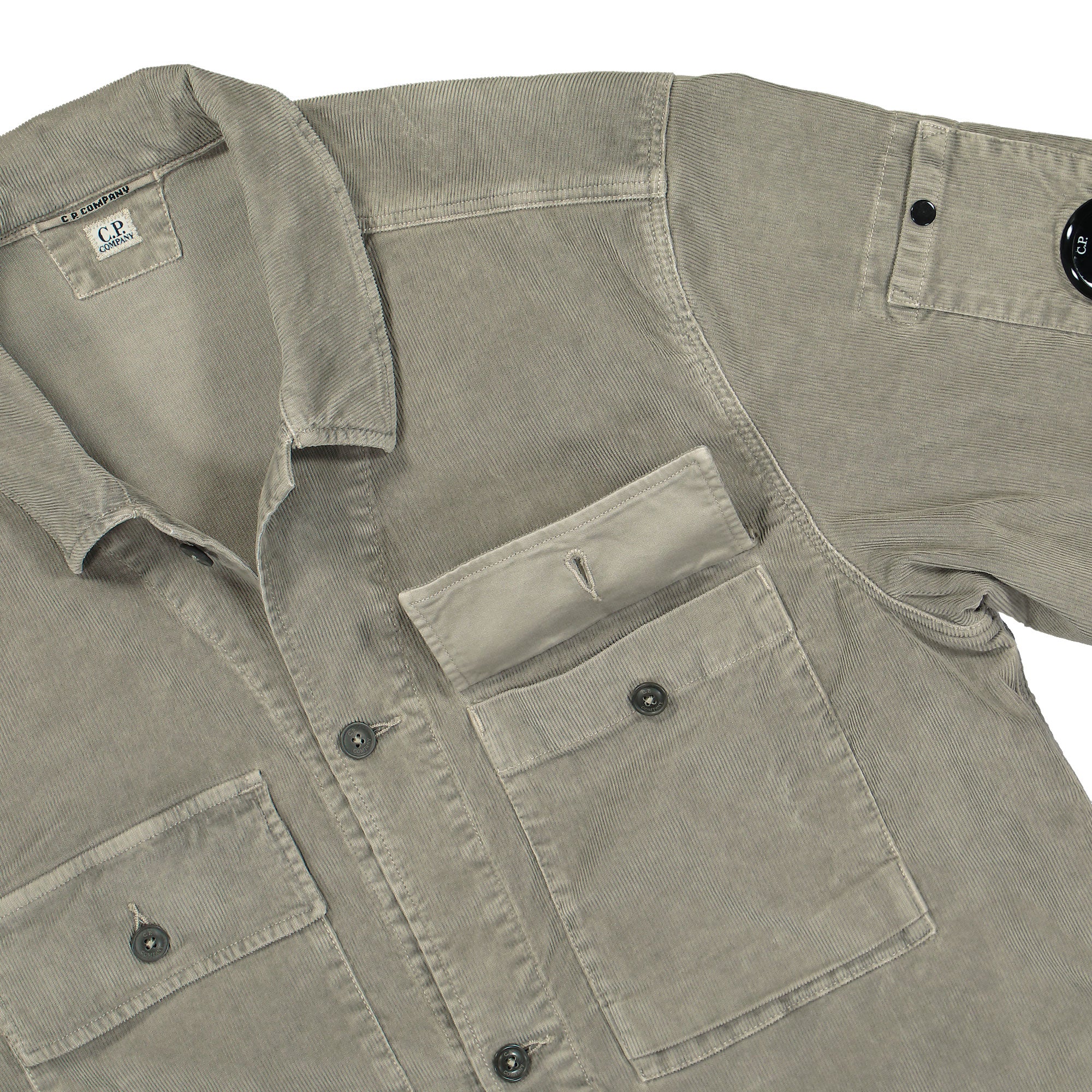 Corduroy Buttoned Utility Overshirt - Image 3