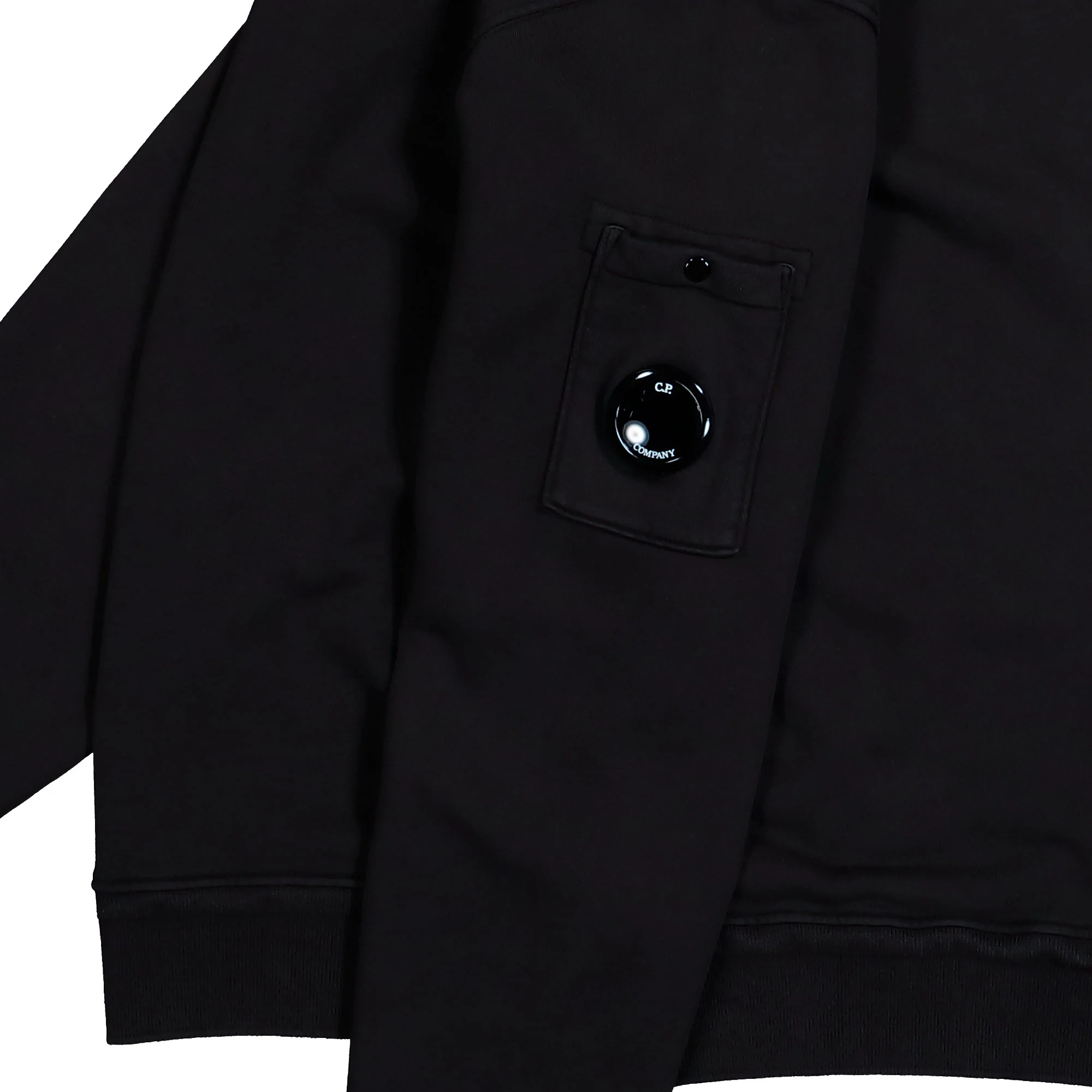 Cotton Diagonal Fleece Crewneck Lens Sweatshirt - Image 4