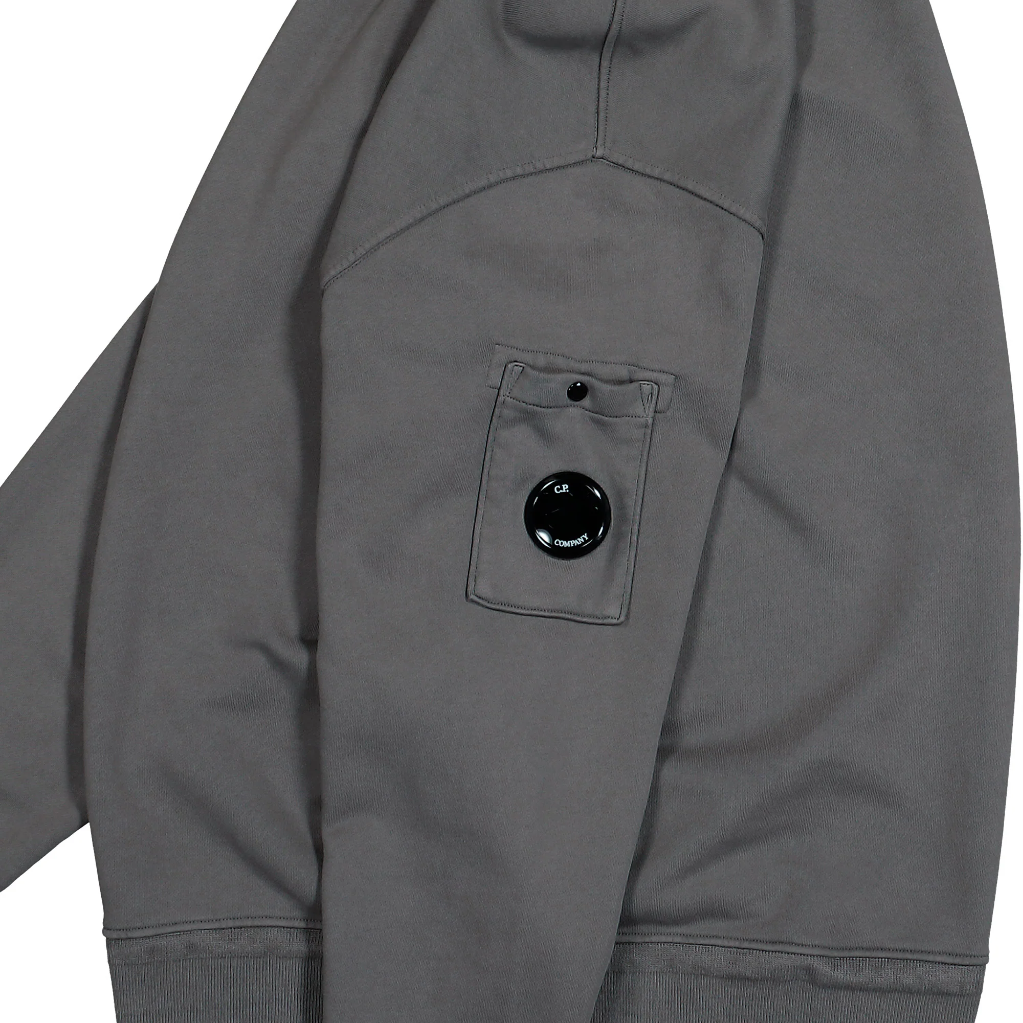 Cotton Diagonal Fleece Crewneck Lens Sweatshirt - Image 4
