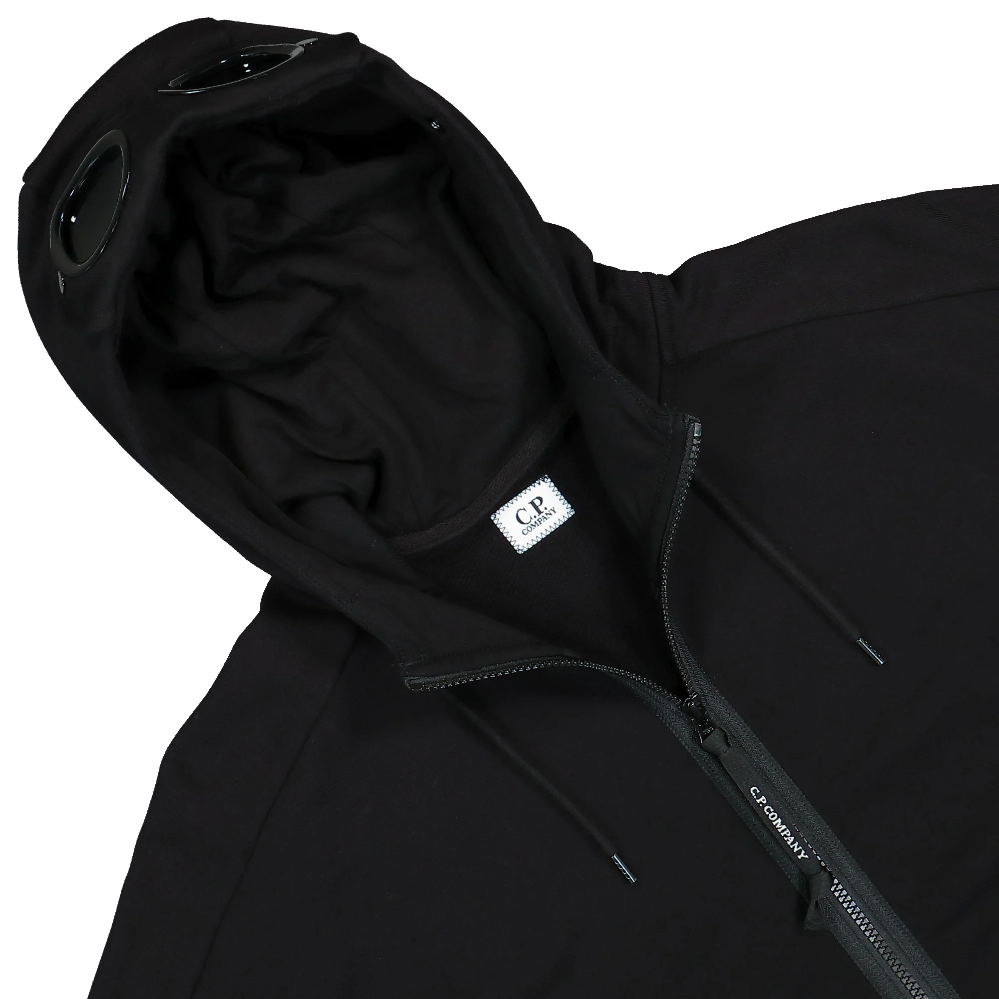 Diagonal Raised Fleece Goggle Zipped Hoodie - Image 3