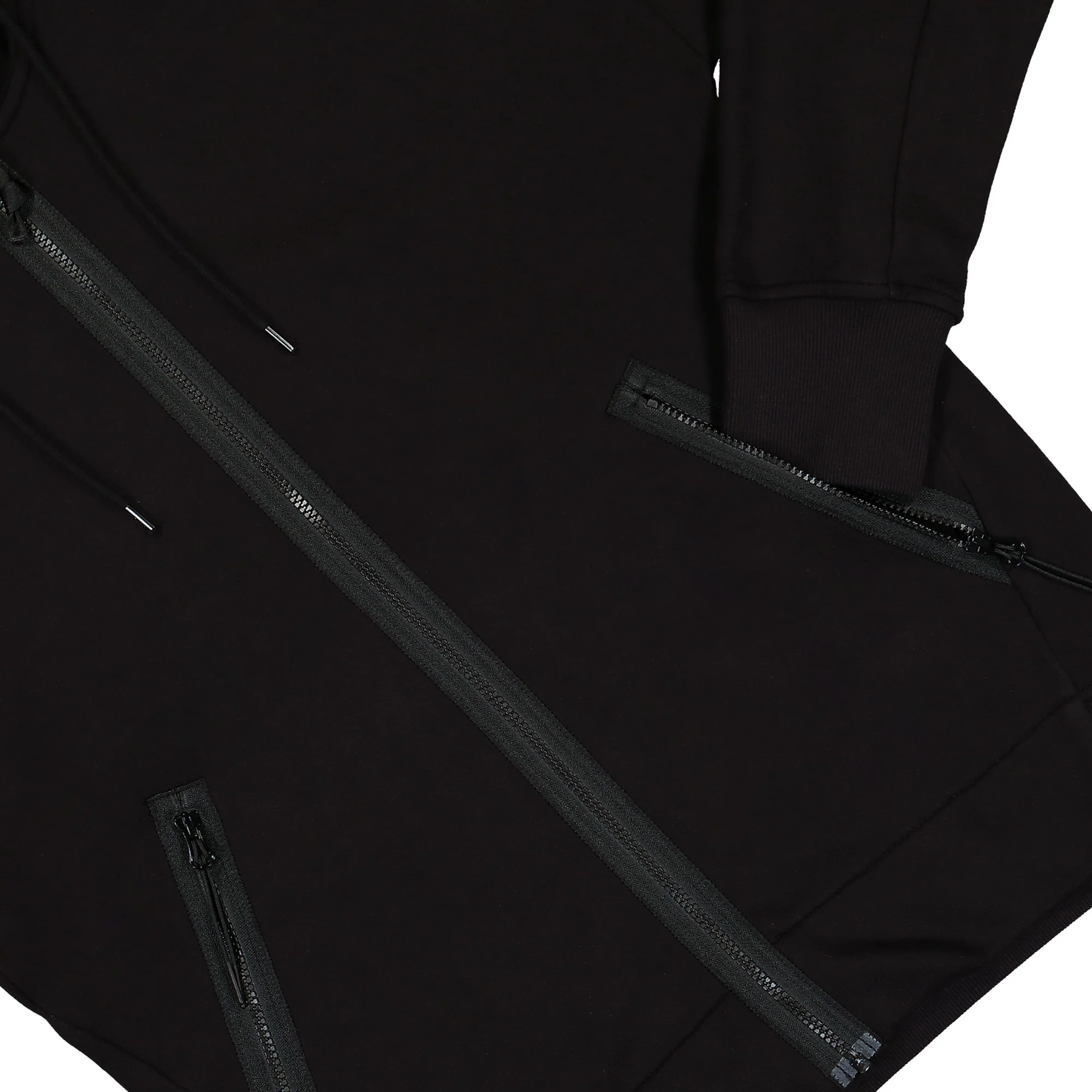 Diagonal Raised Fleece Goggle Zipped Hooded Sweatshirt - Image 4