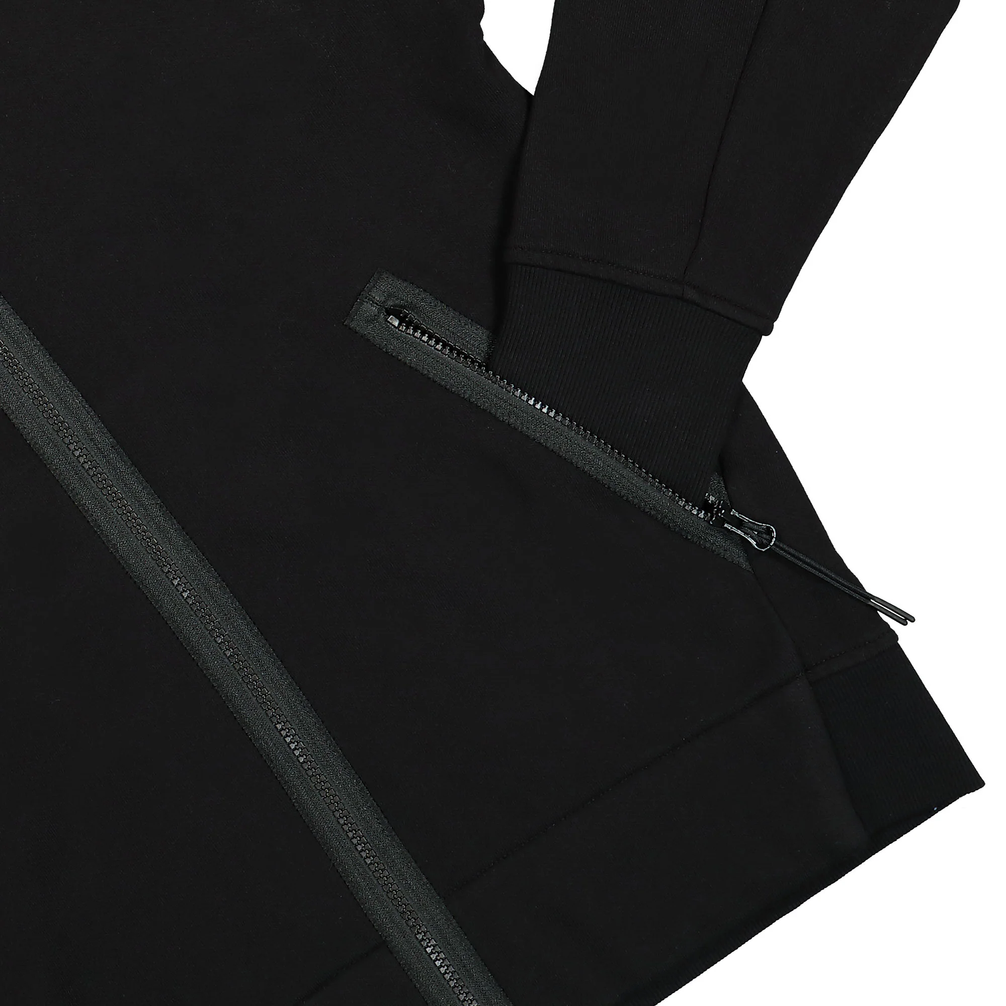 Diagonal Raised Fleece Goggle Zipped Hoodie - Image 4