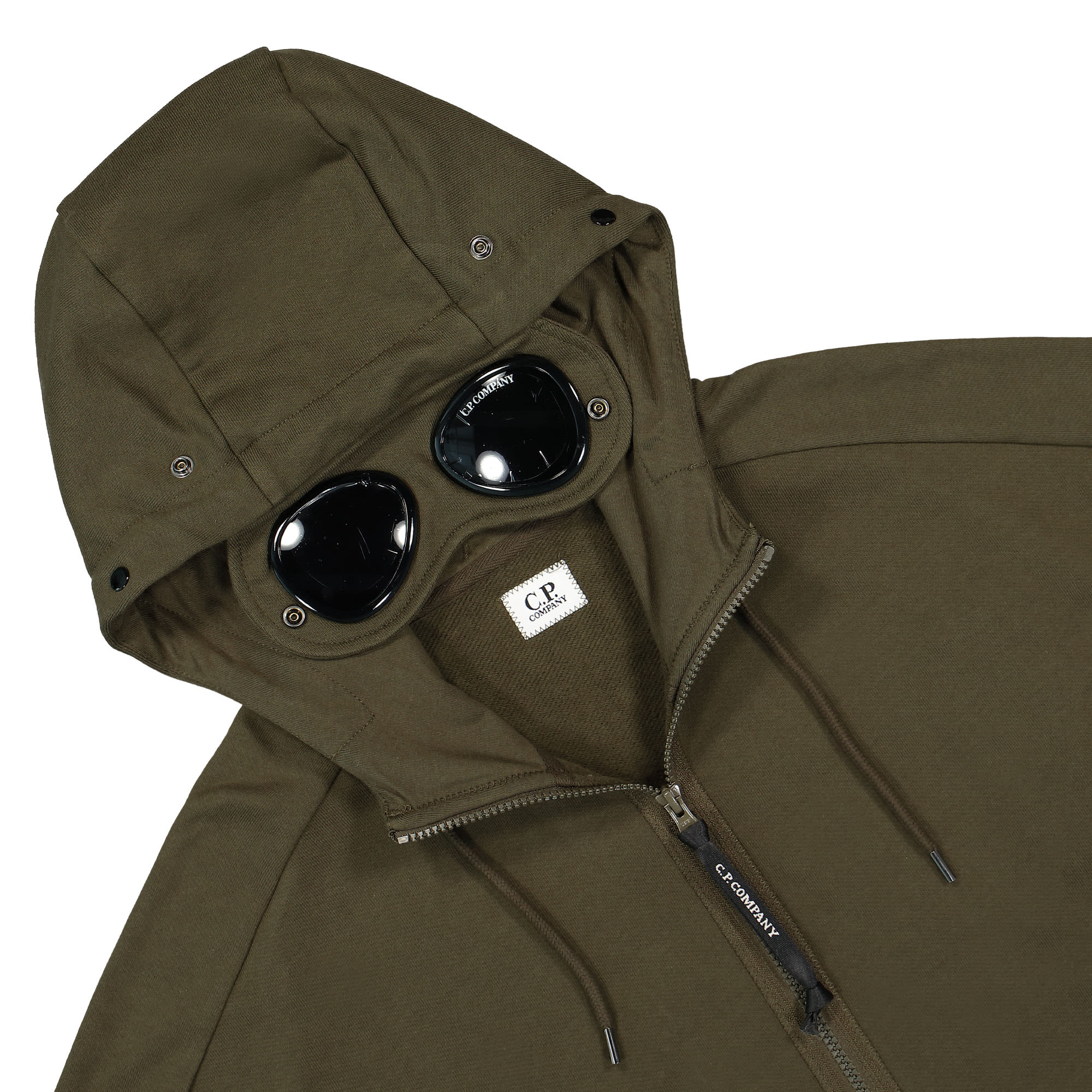 Diagonal Raised Fleece Google Hoodie - Image 3