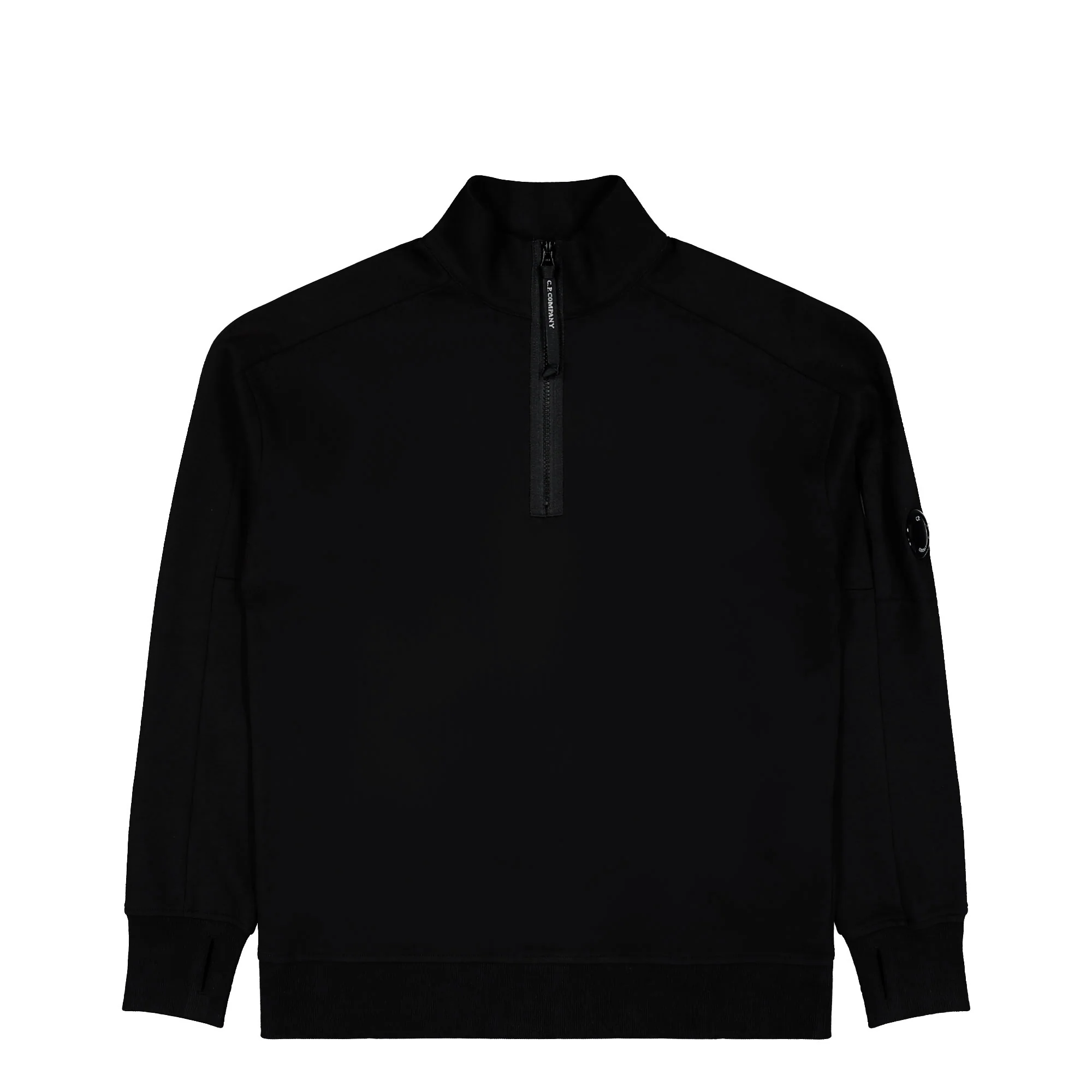 Diagonal Raised Fleece Half Zip Lens Sweatshirt