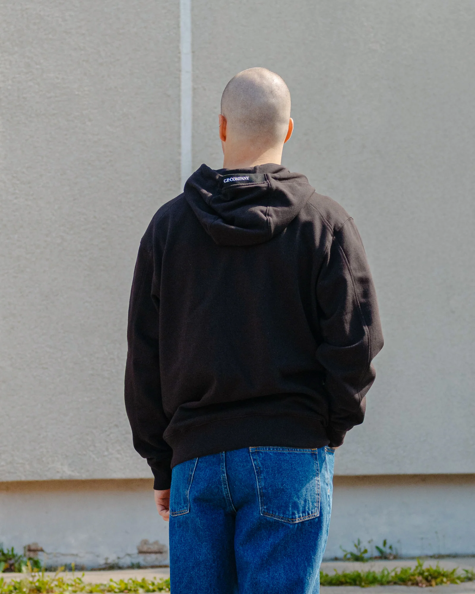 Diagonal Raised Fleece Hooded Sweatshirt - Image 4