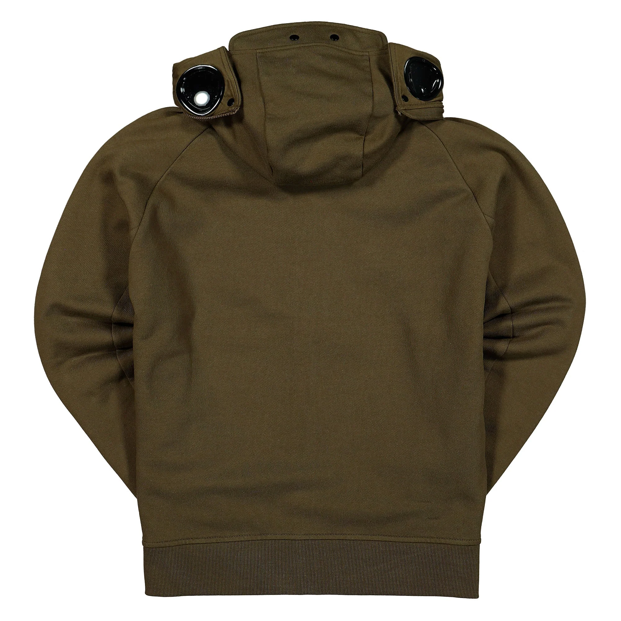 Diagonal Raised Fleece Split Goggle Hoodie - Image 2