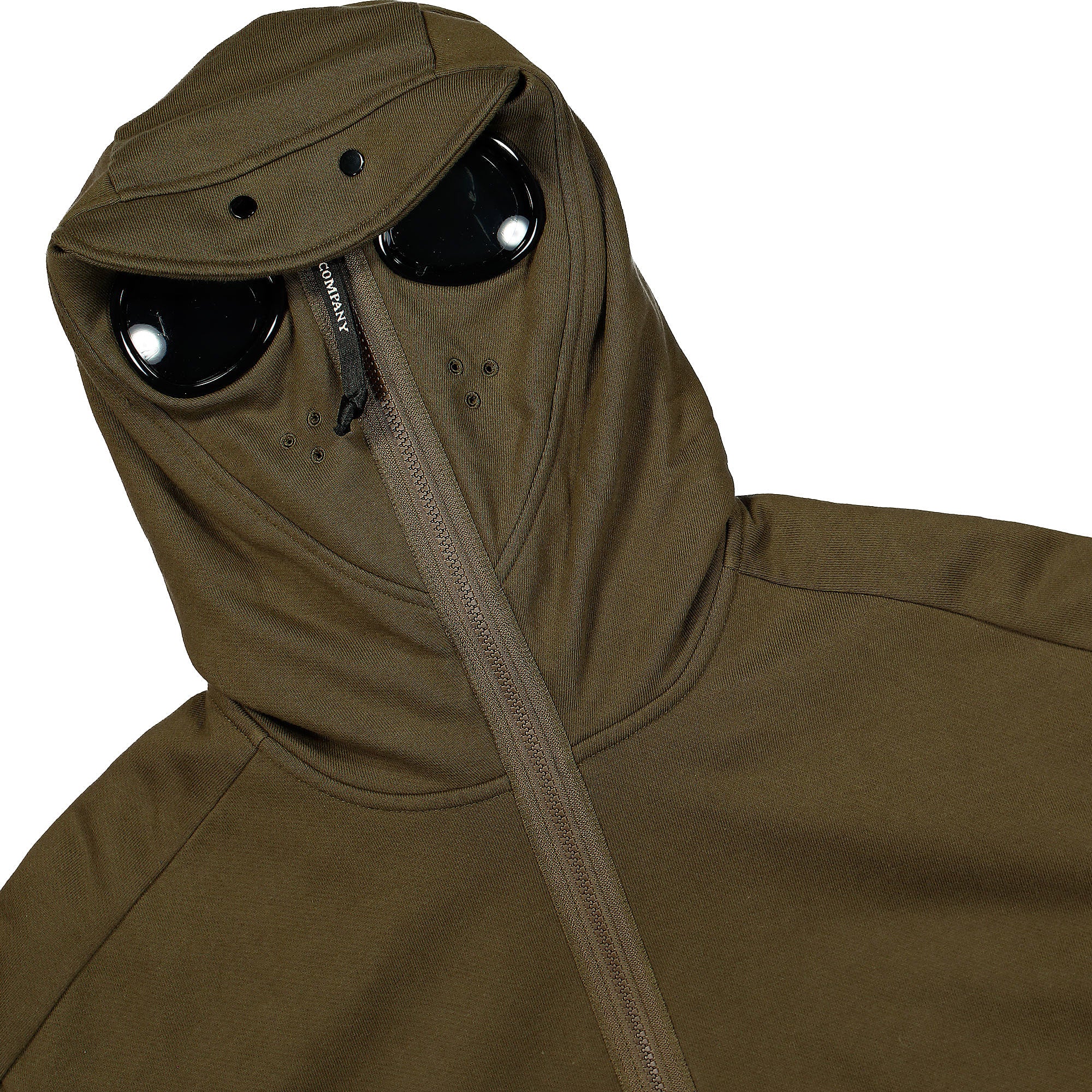 Diagonal Raised Fleece Split Goggle Hoodie - Image 5