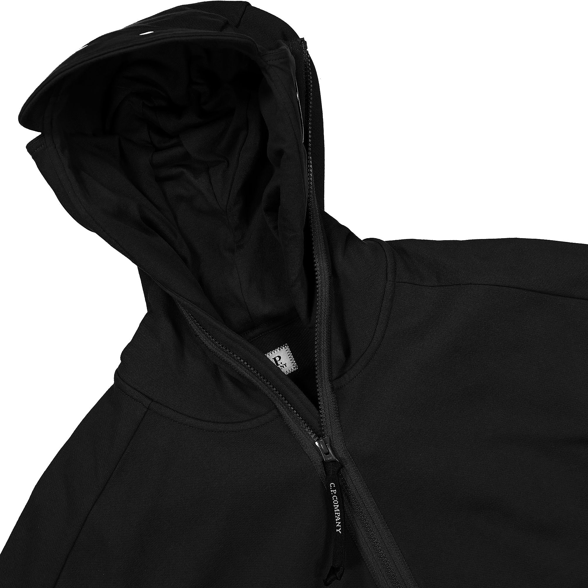 Diagonal Raised Fleece Split Goggle Hoodie - Image 3