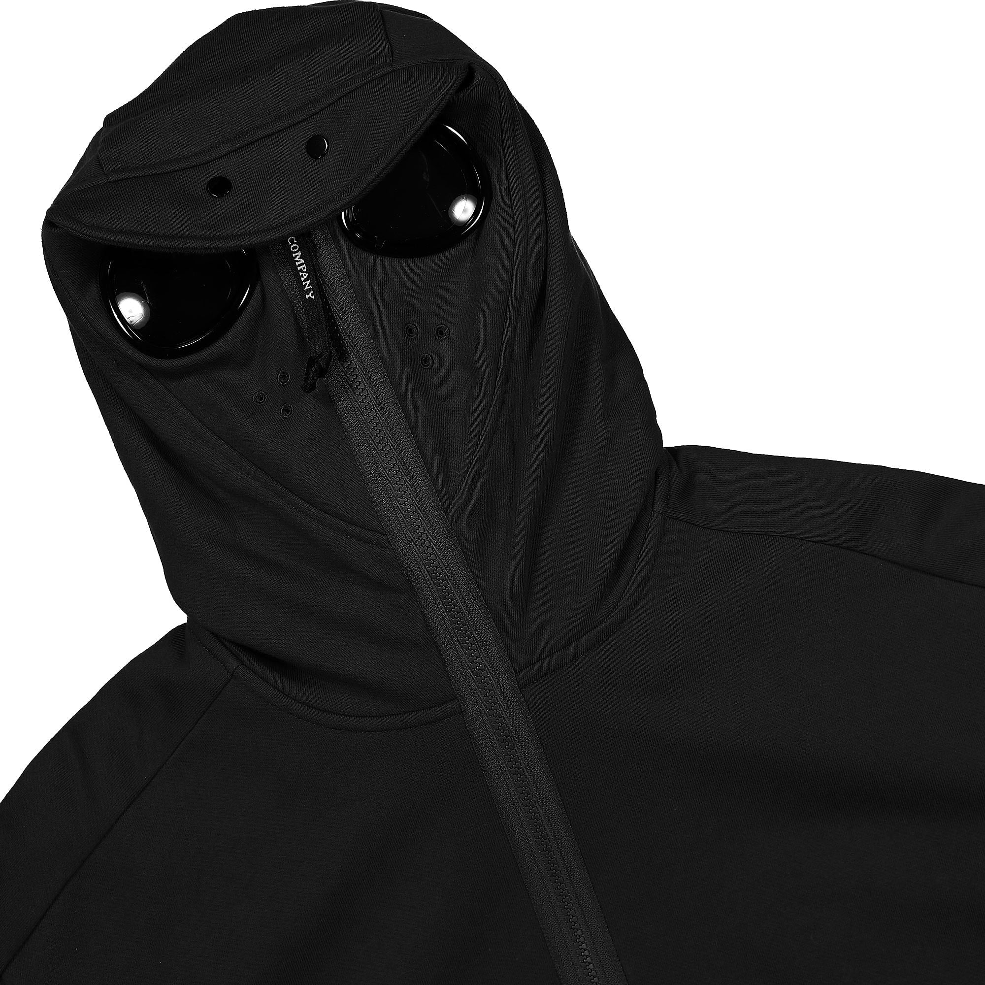 Diagonal Raised Fleece Split Goggle Hoodie - Image 5