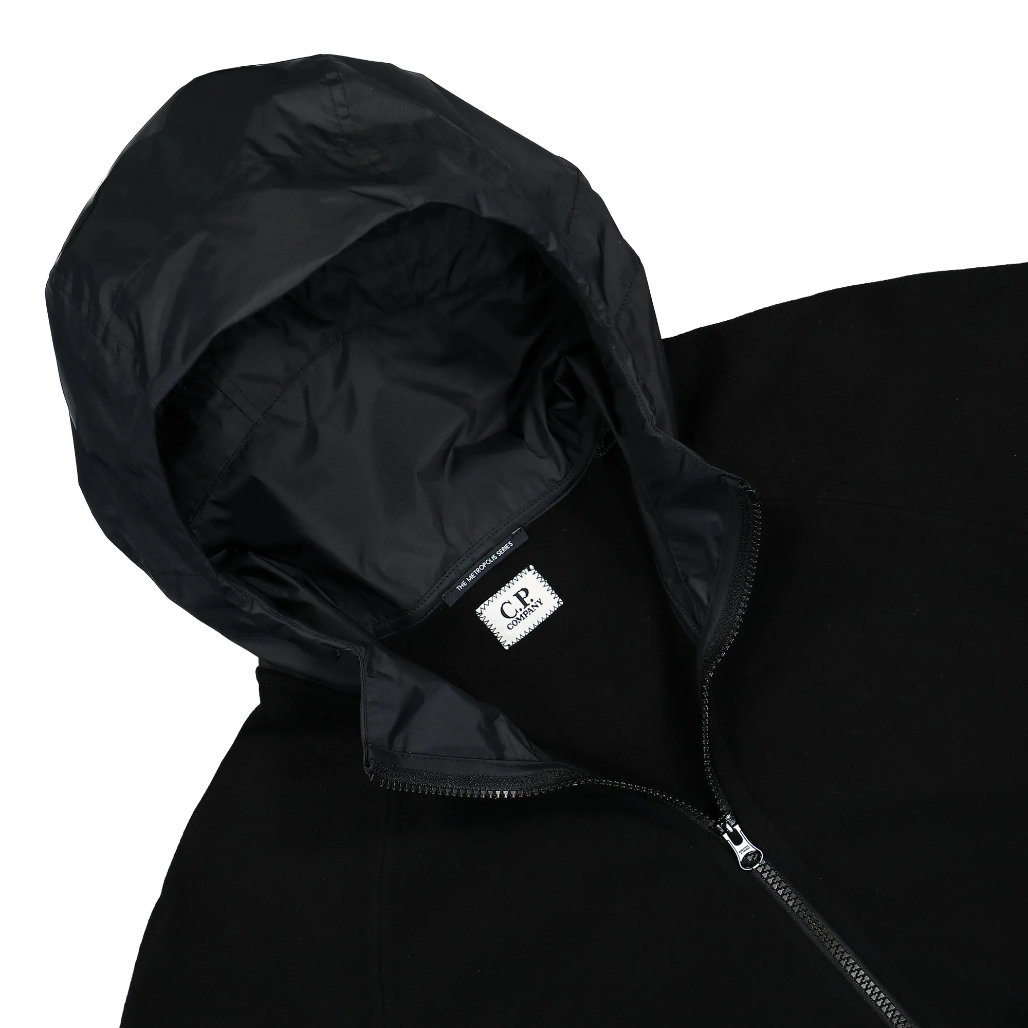 Metropolis Series Double Mixed Zipped Hoodie - Image 3