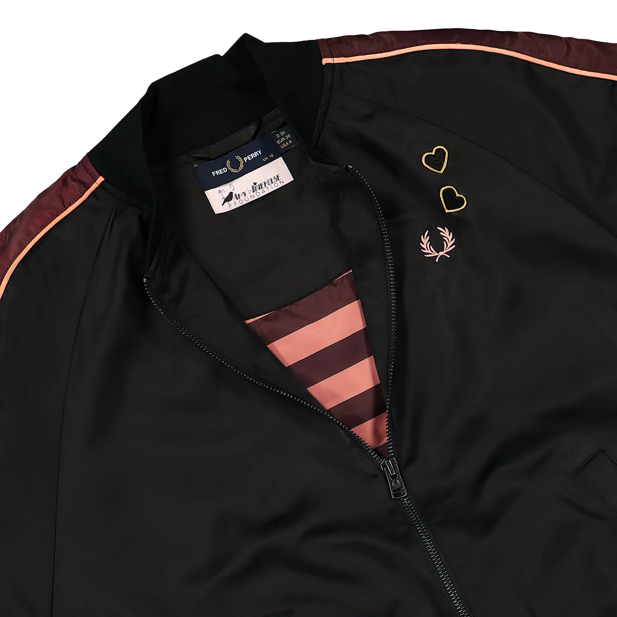 Amy Winehouse Foundation x Fred Perry Printed Lining Bomber Jacket - Image 2