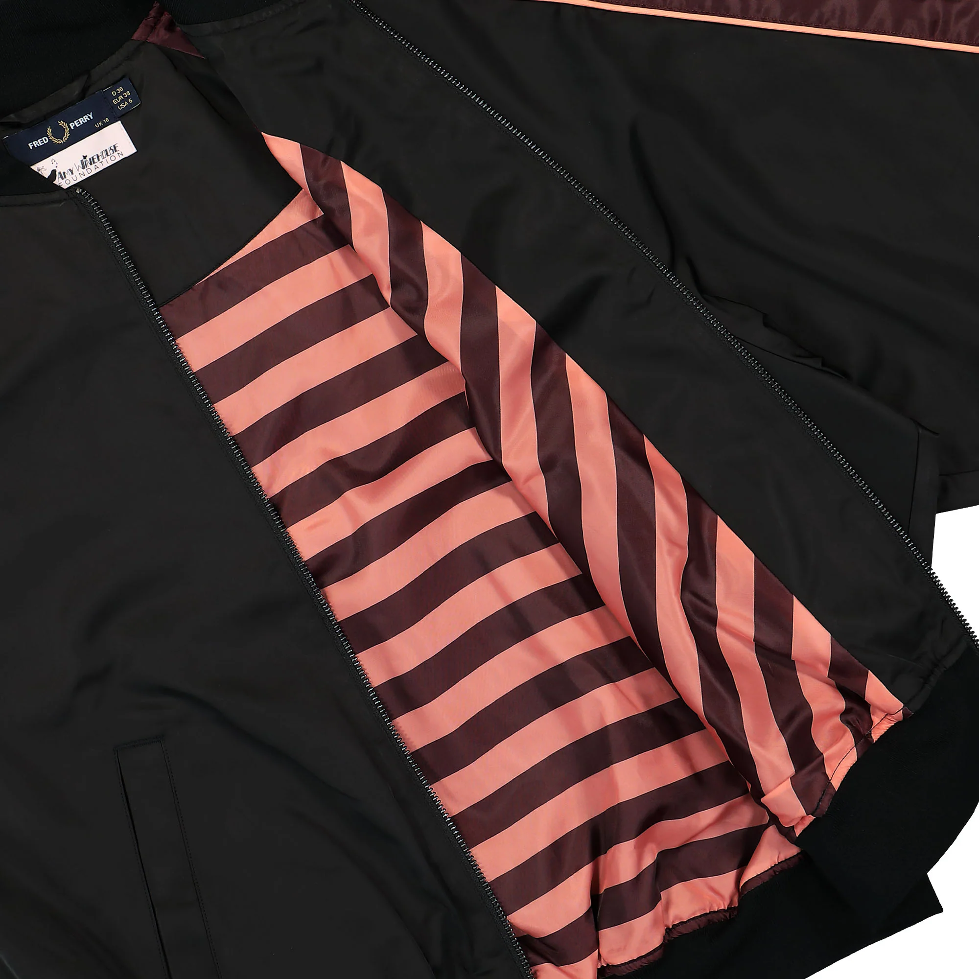 Amy Winehouse Foundation x Fred Perry Printed Lining Bomber Jacket - Image 5