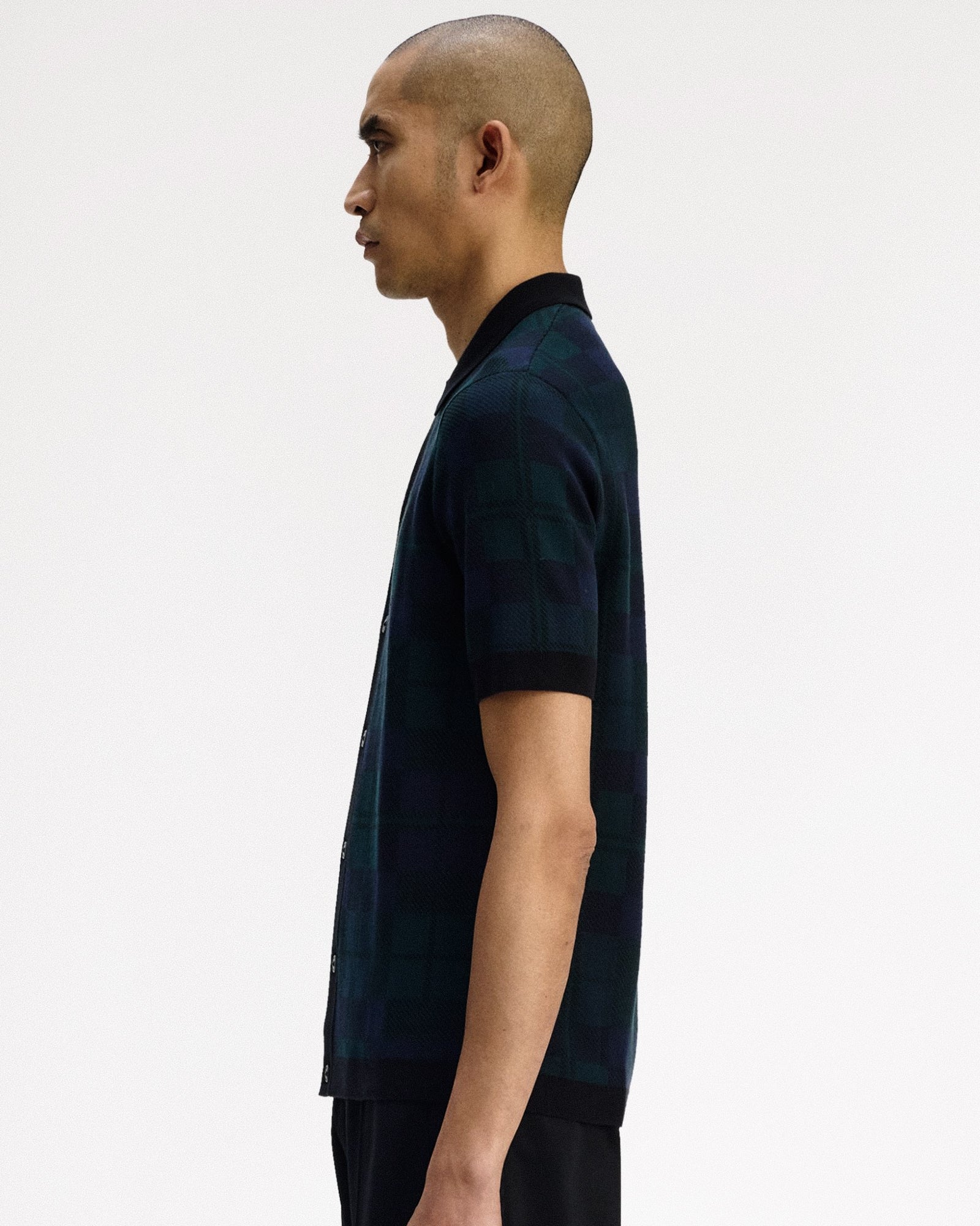 Black Watch Tartan Knit Shirt - Image 4
