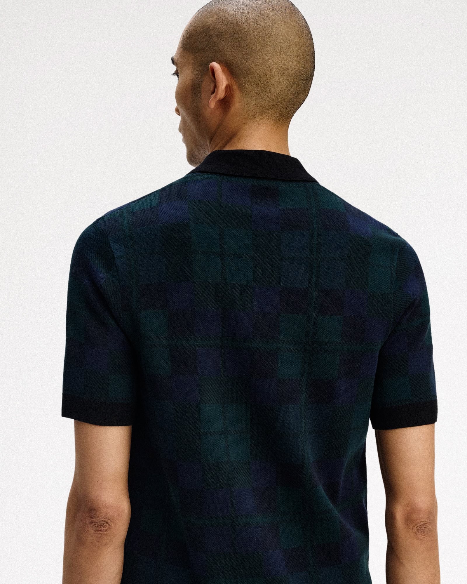 Black Watch Tartan Knit Shirt - Image 5