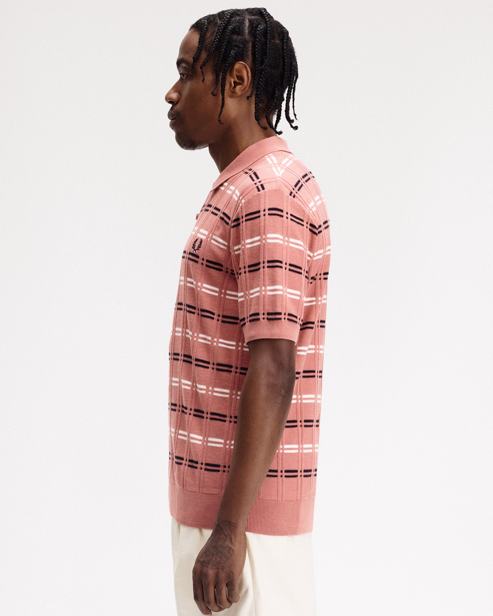 Striped Rib Knitted Shirt - Image 4