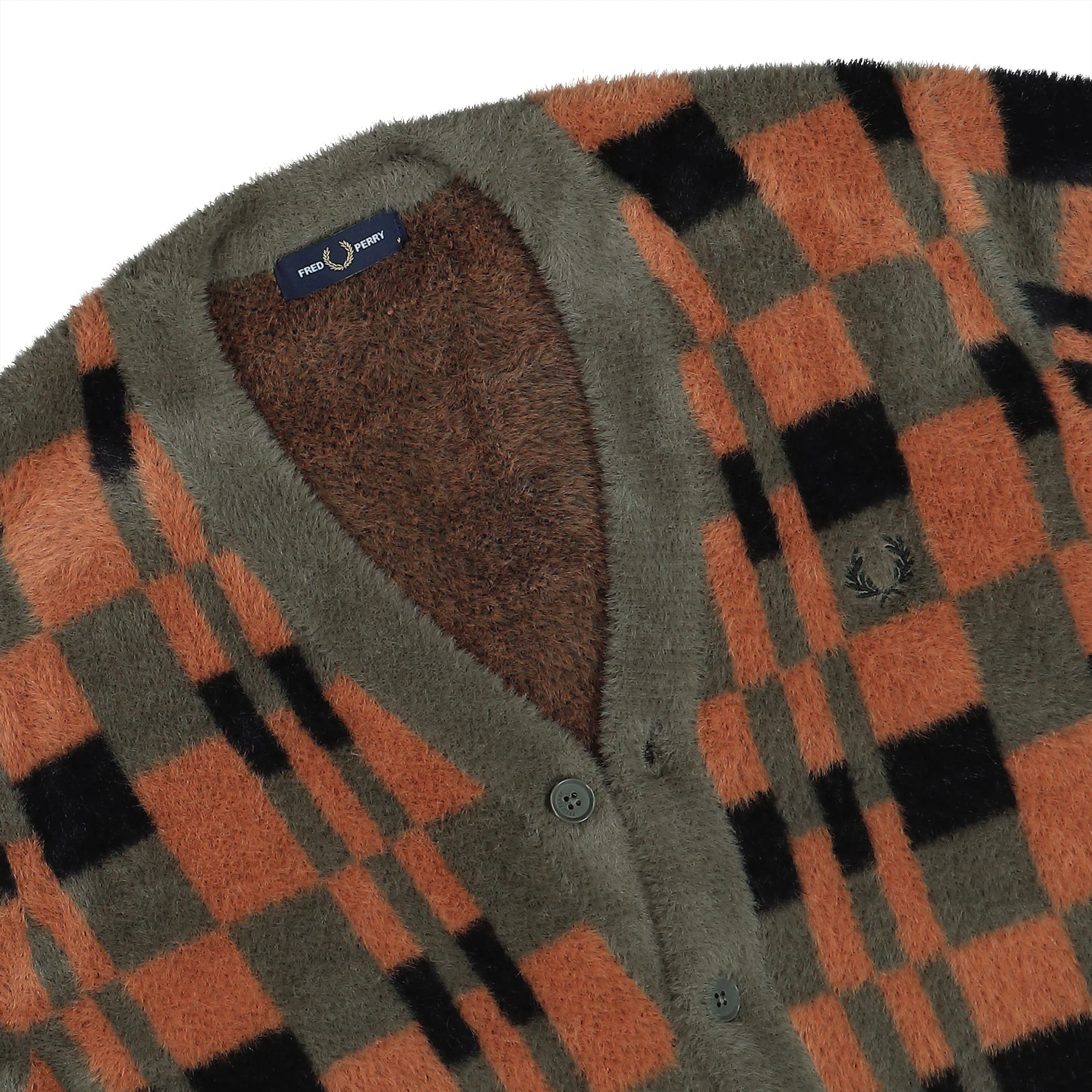 Textured Chequerboard Cardigan - Image 3