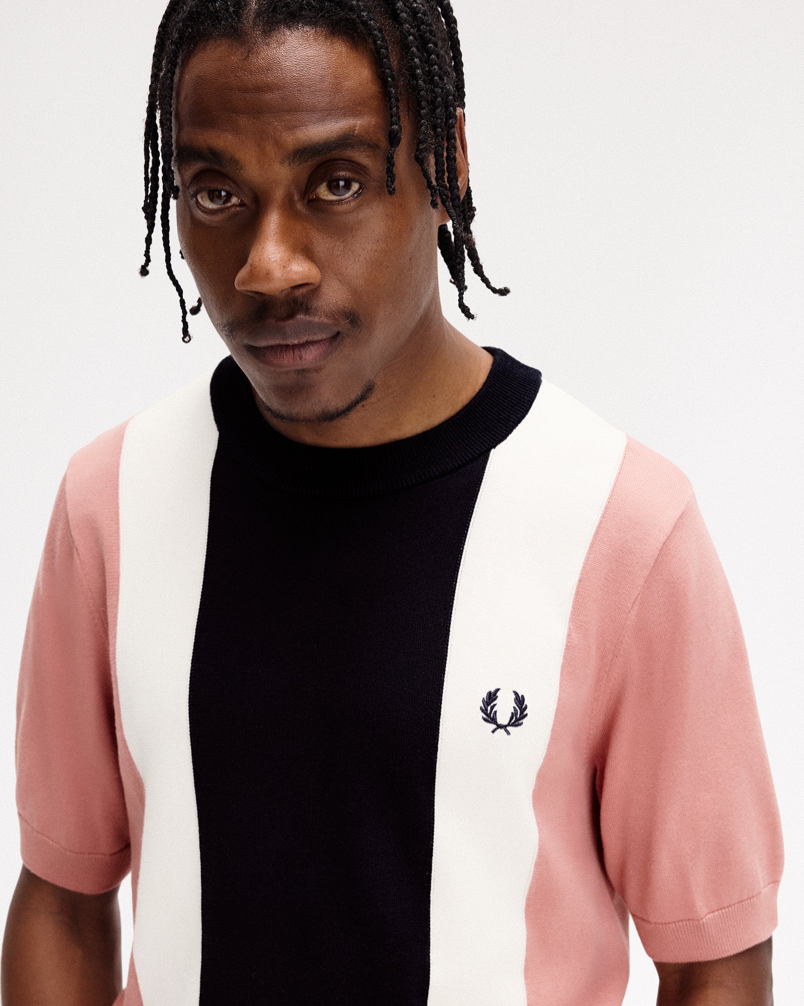Vertical Stripe Knitted T-Shirt - Image 4