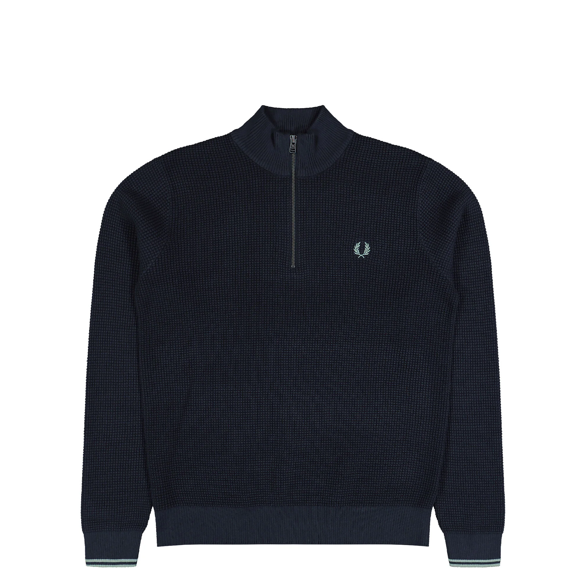 Waffle Stitch Half Zip Jumper