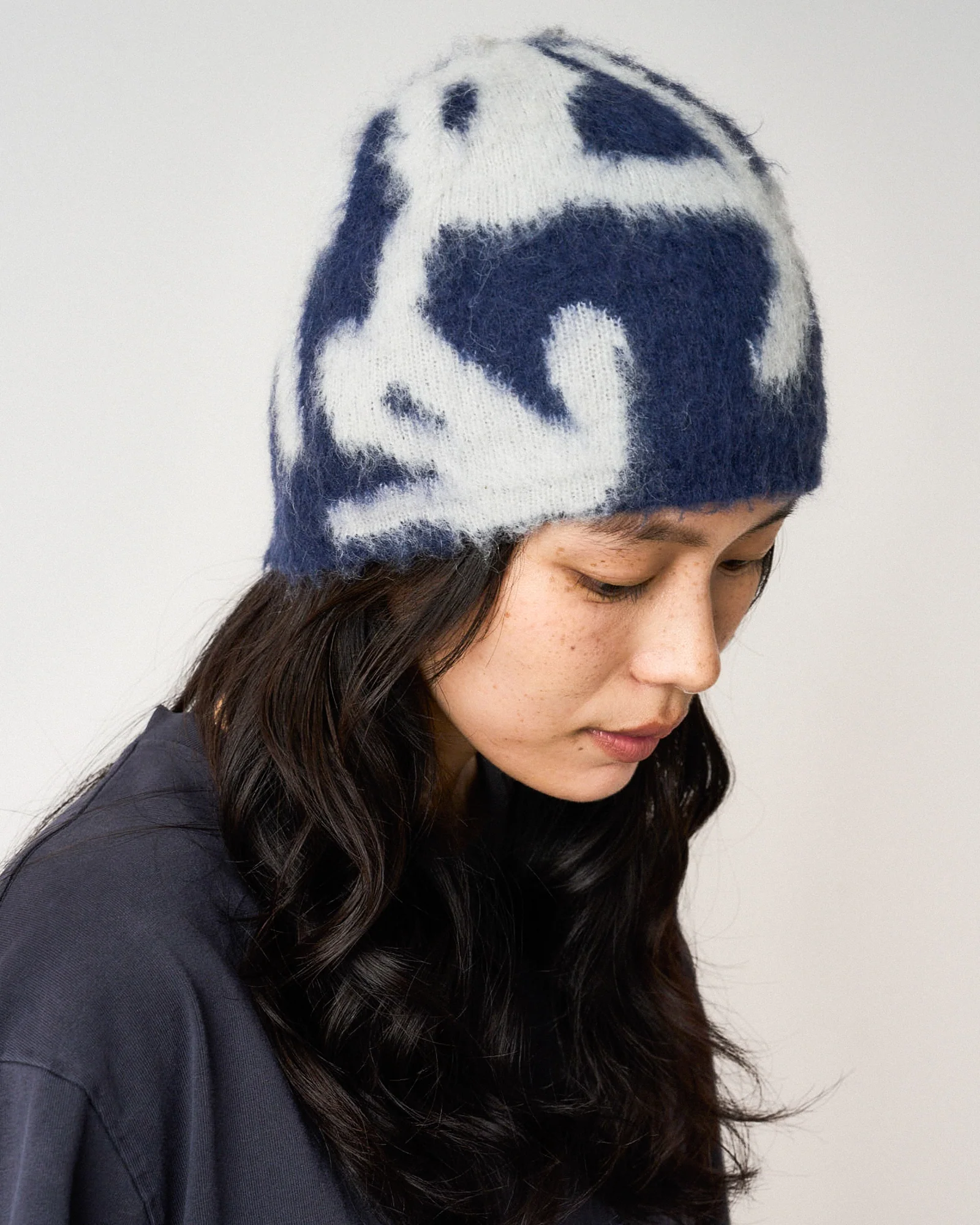 Mohair Burly Runningman Beanie - Image 3