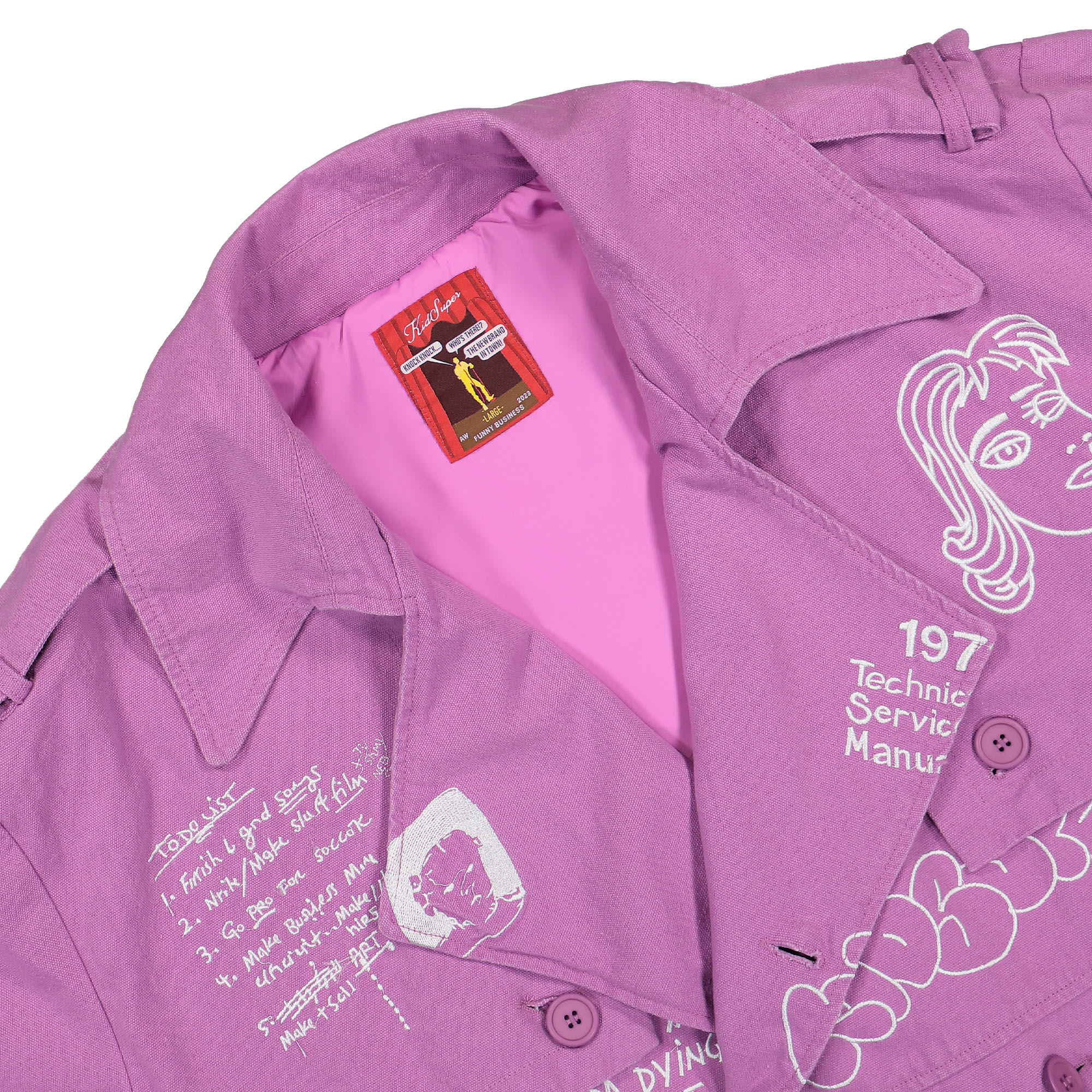 Embroidered Trench Coat - Image 3