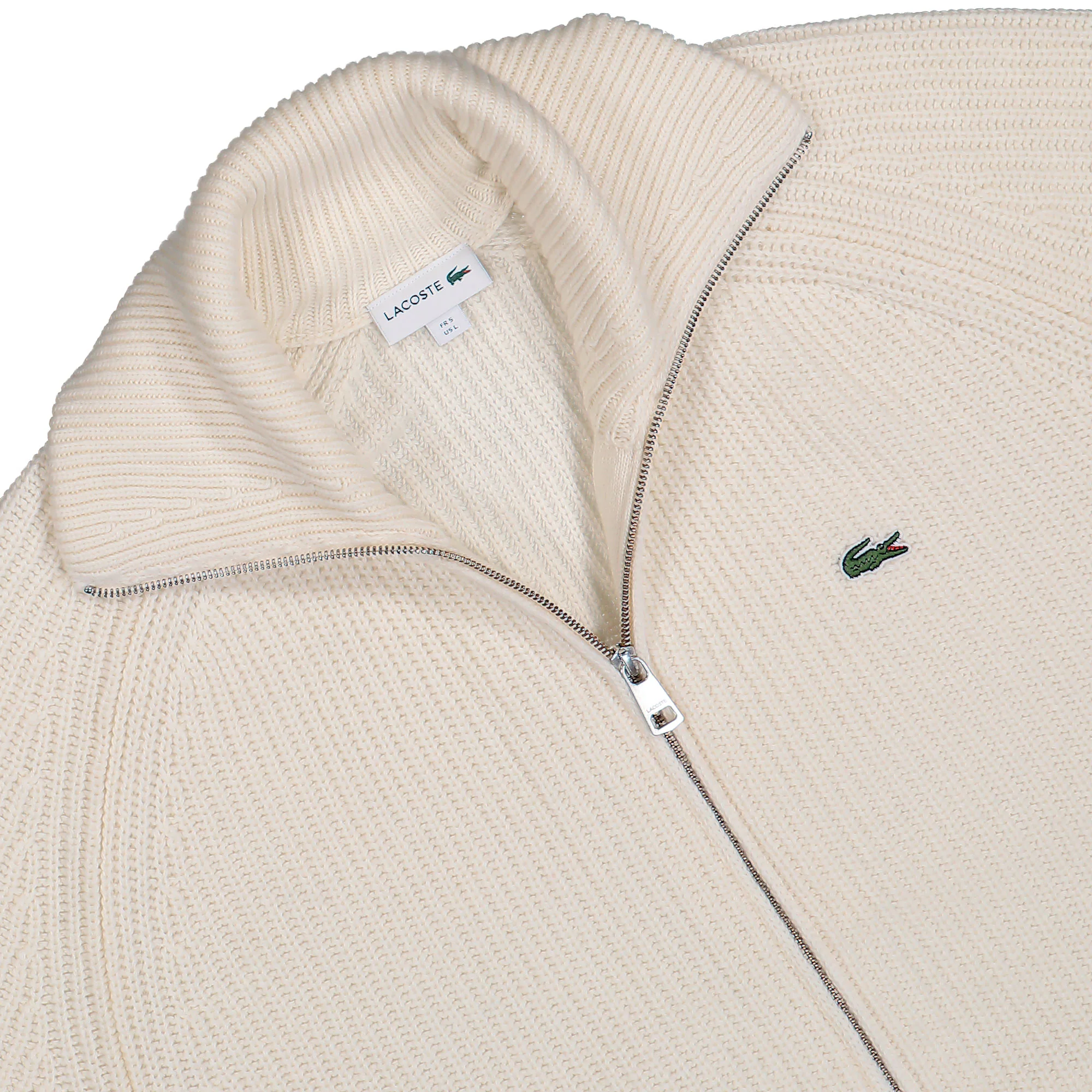 High Neck Full-Zip Heavy Wool Sweater - Image 3