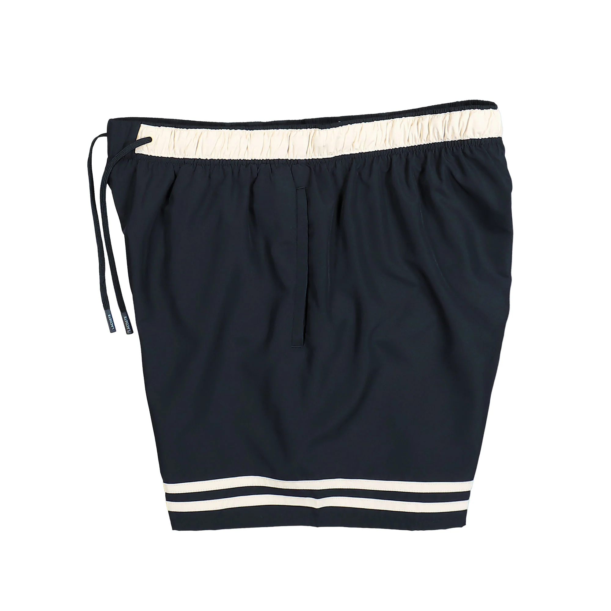 Mid Length Swim Trunks With Contrasting Stripes - Image 3