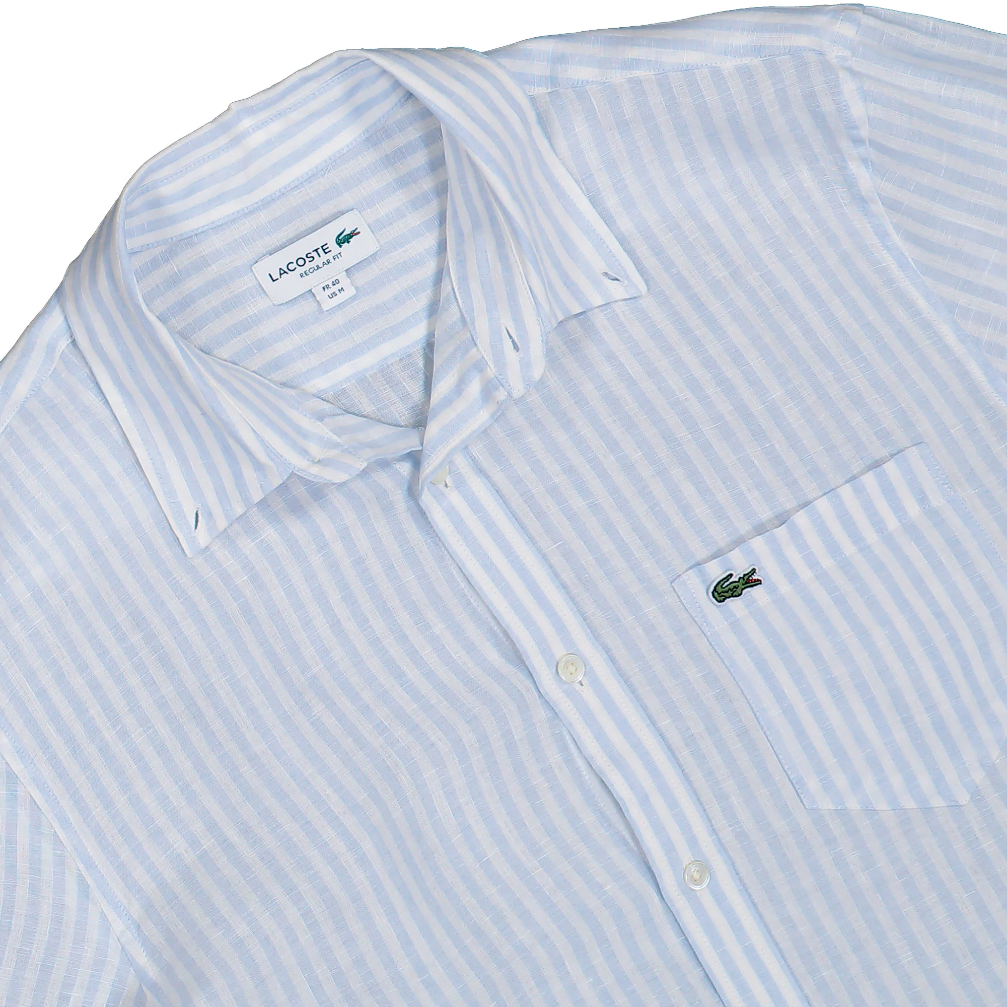 Regular Fit Striped Linen Shirt - Image 3