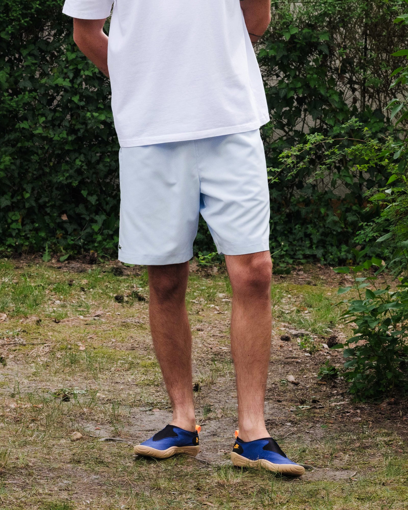 Solid Diamond Weave Taffeta Shorts - Image 3