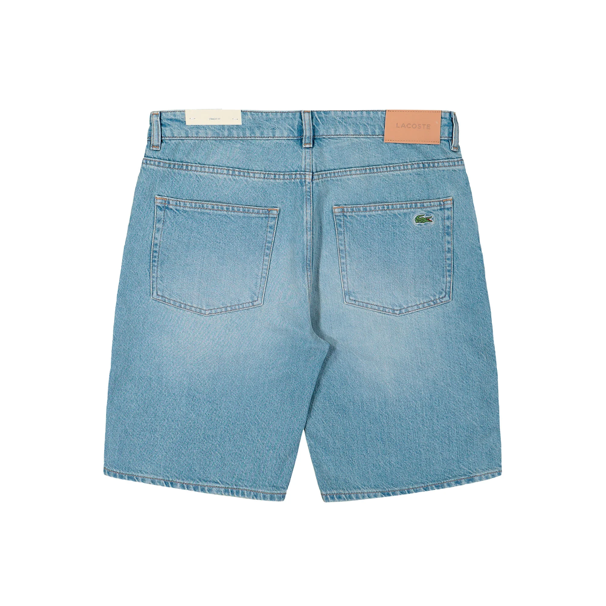 Straight Leg Cotton Denim Bermuda Shorts - Image 2