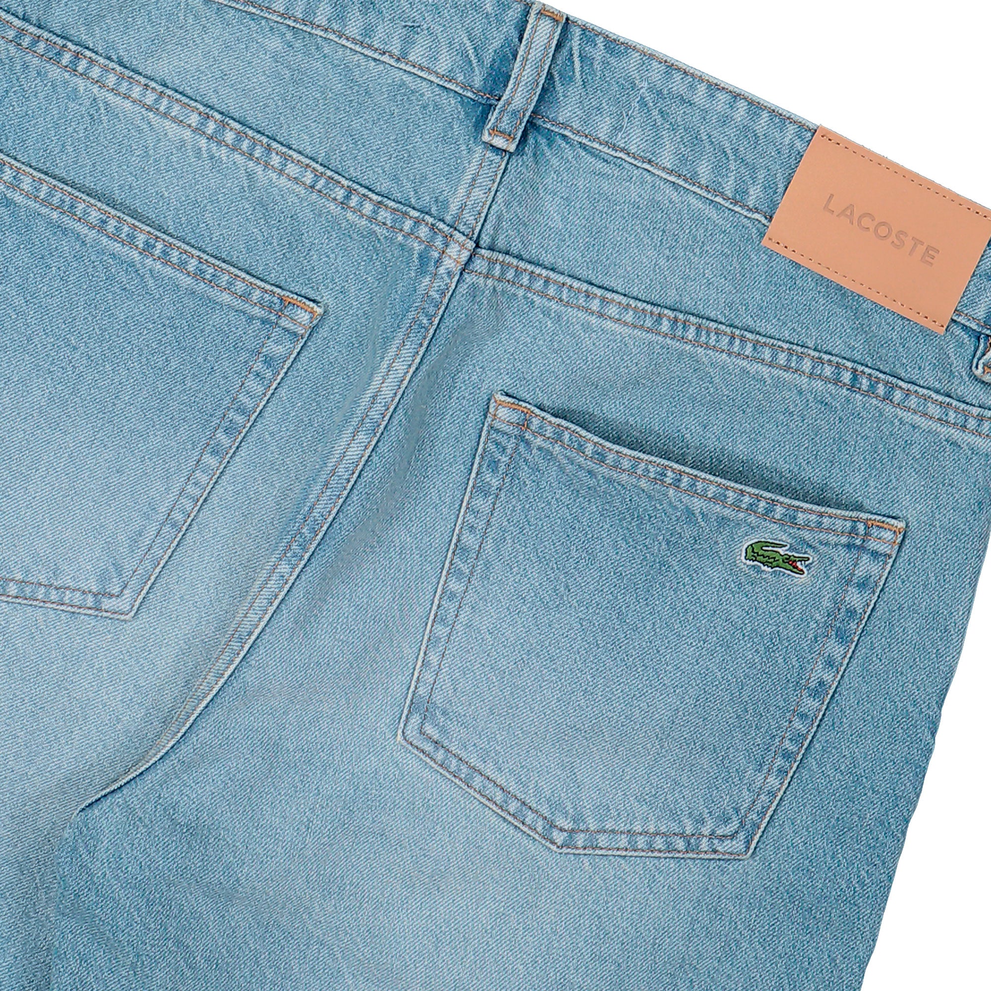 Straight Leg Cotton Denim Bermuda Shorts - Image 5