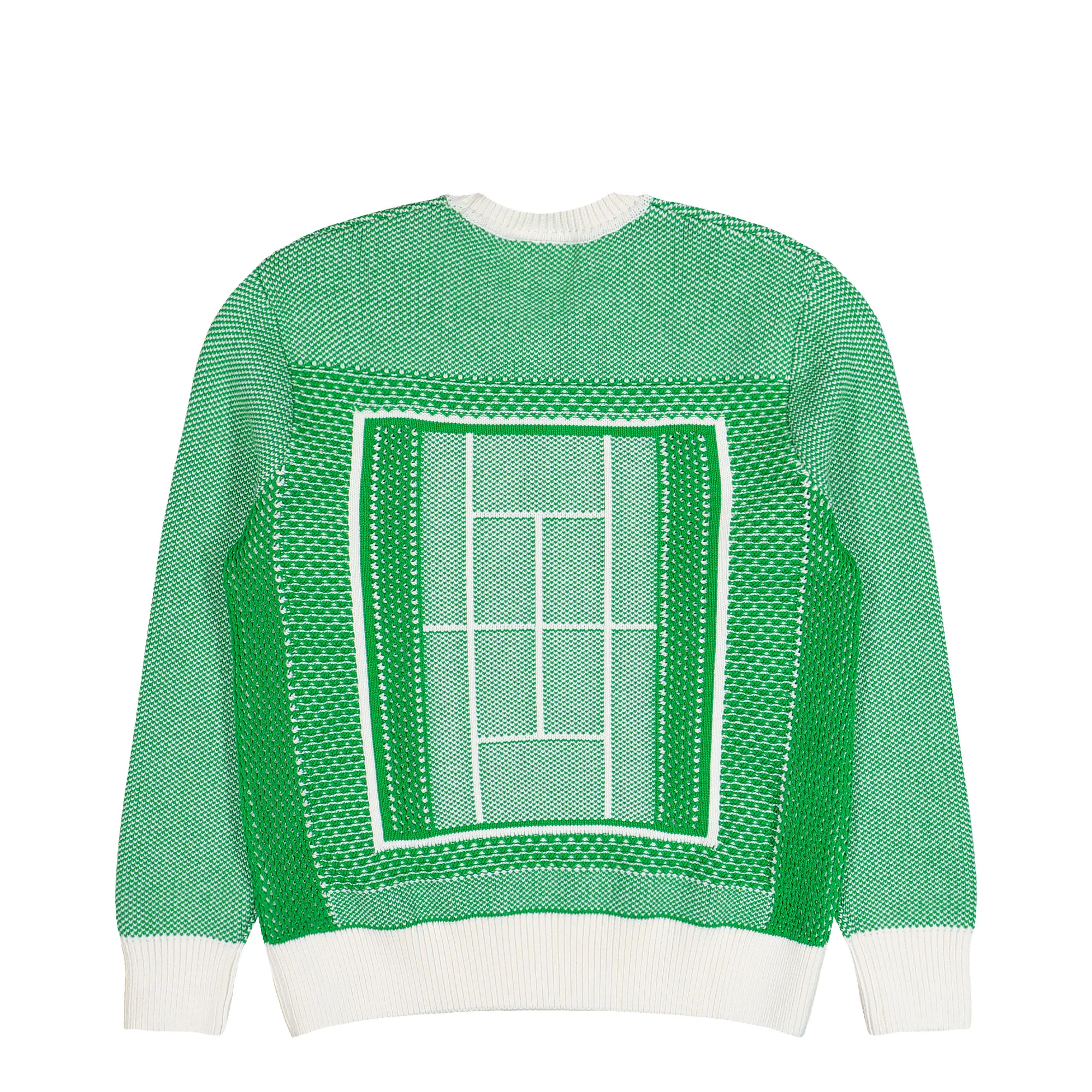 Tennis Court Jacquard Crew Neck Sweater - Image 2