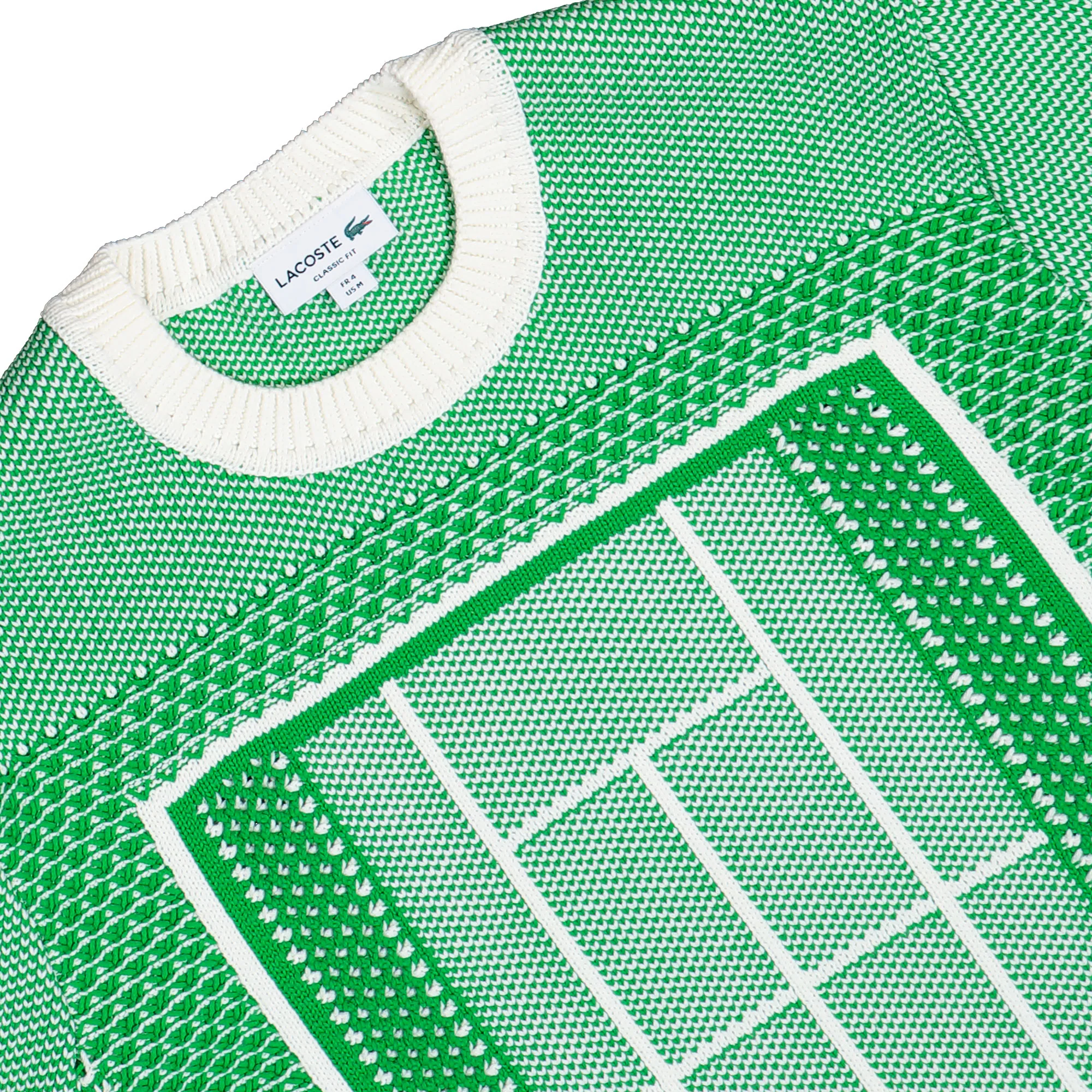 Tennis Court Jacquard Crew Neck Sweater - Image 3
