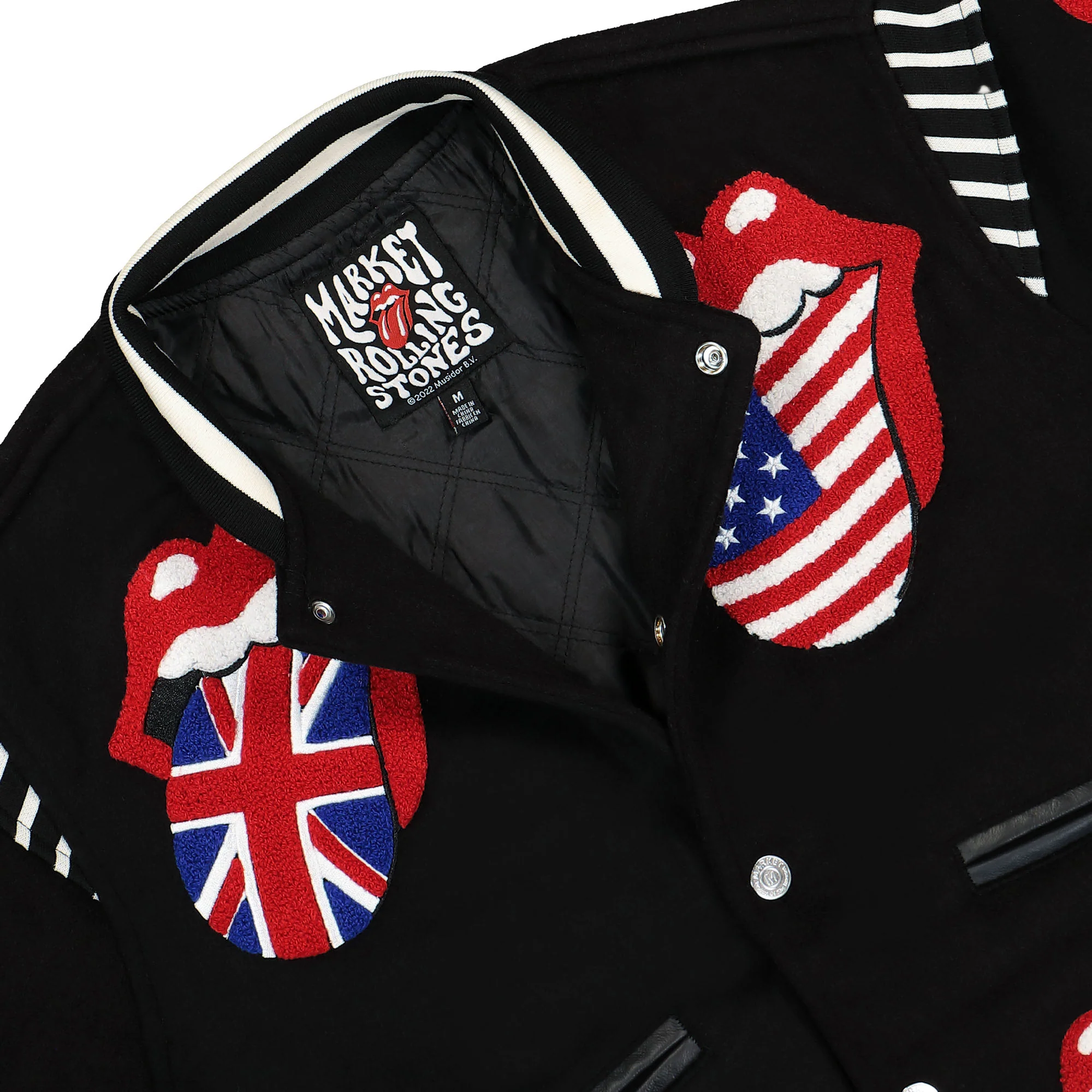 Rolling Stones x Market World Flag Varsity Jacket - Image 2