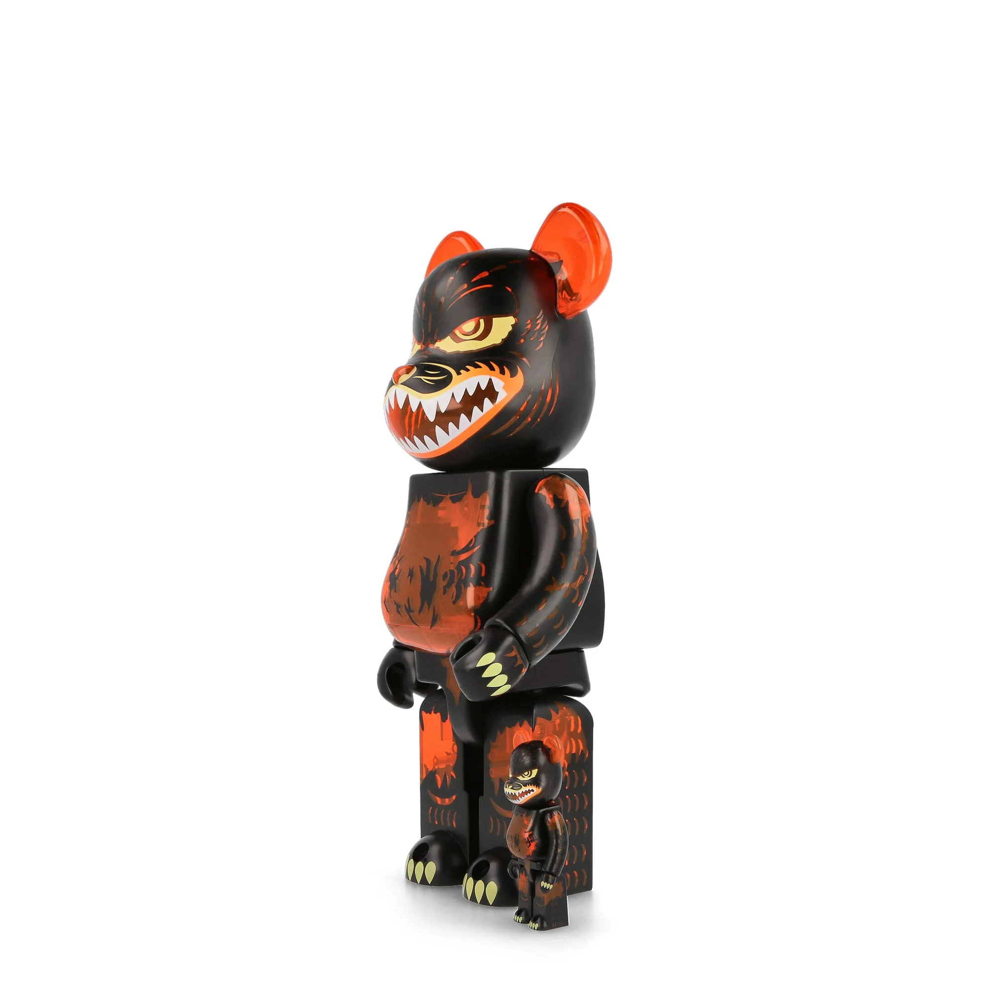 Be@rbrick Godzilla Meltdown: Clear Orange Version 400% + 100% - Image 2