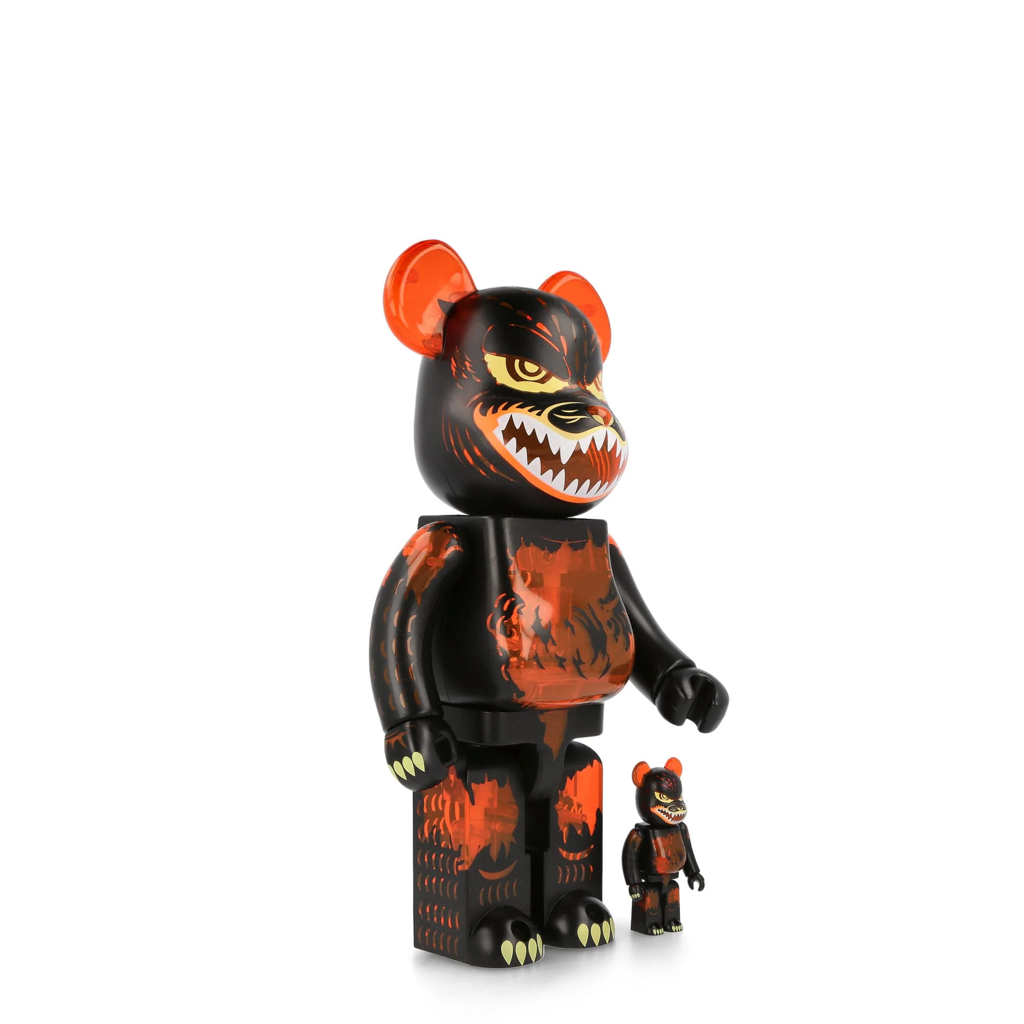 Be@rbrick Godzilla Meltdown: Clear Orange Version 400% + 100% - Image 3
