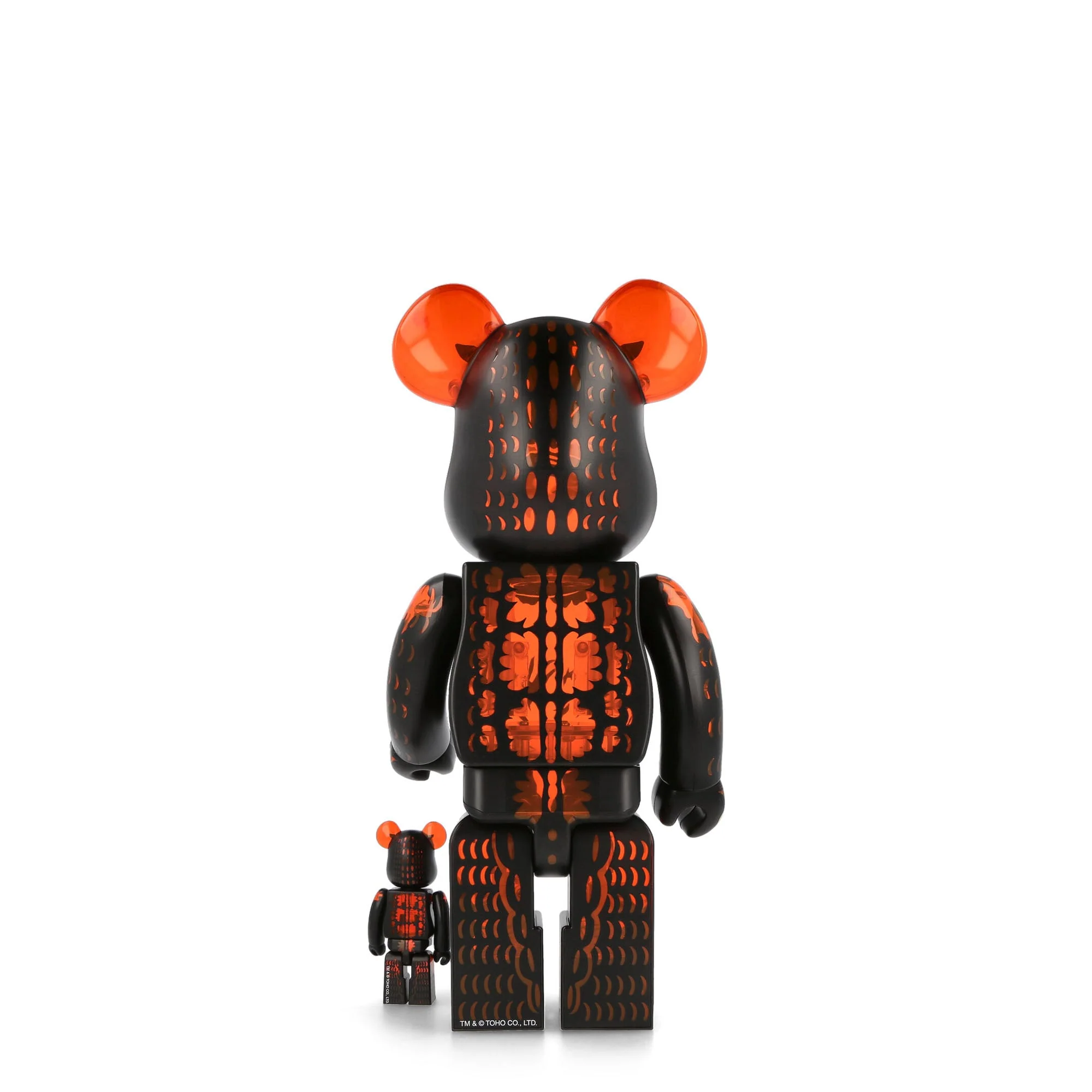 Be@rbrick Godzilla Meltdown: Clear Orange Version 400% + 100% - Image 4