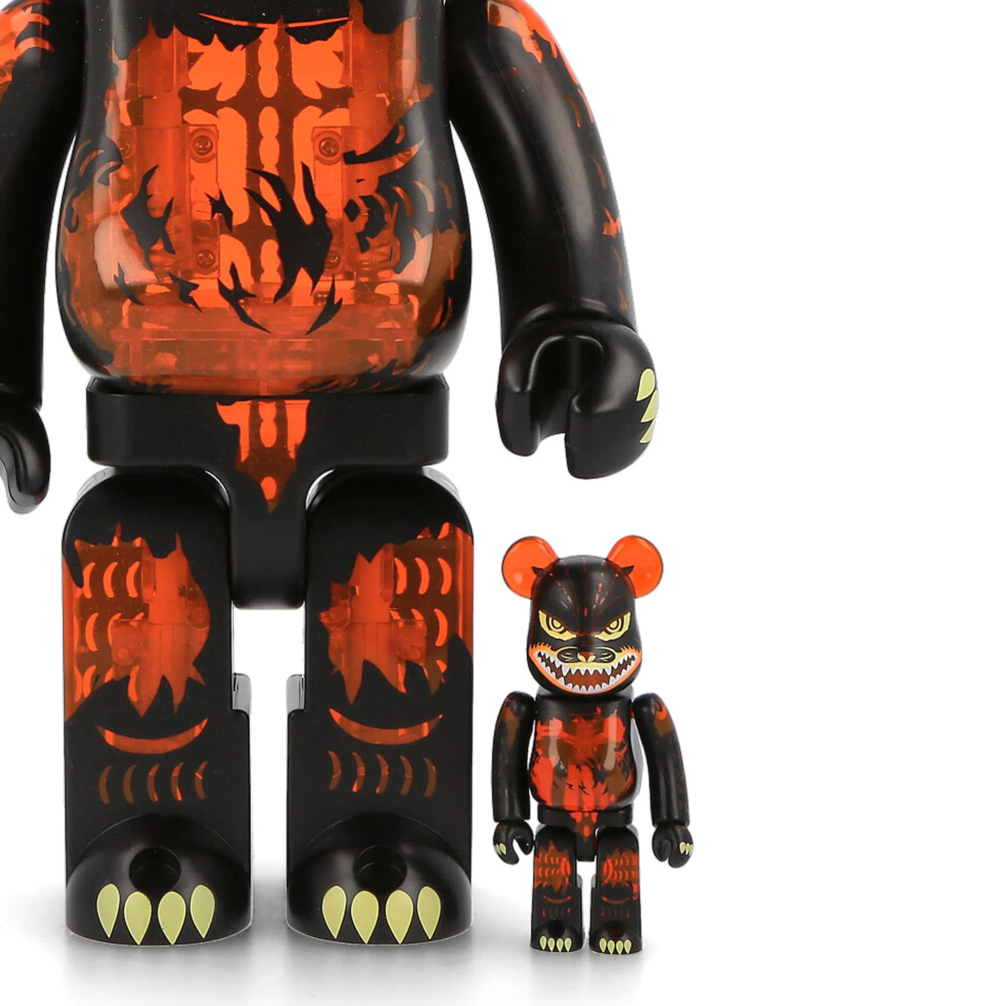 Be@rbrick Godzilla Meltdown: Clear Orange Version 400% + 100% - Image 5