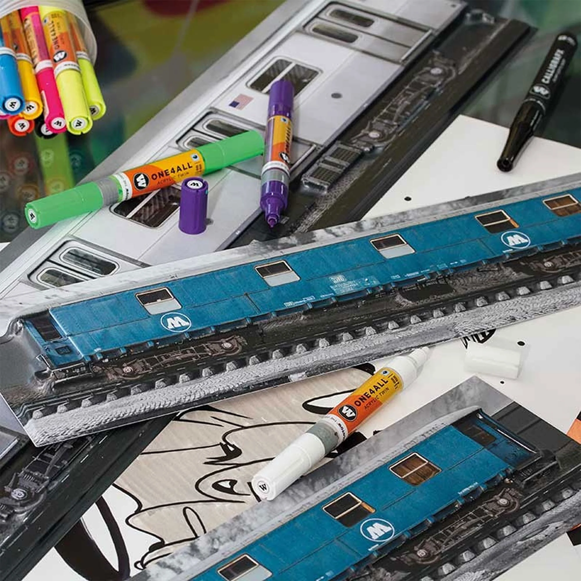 3d relief train molotow big - Image 2