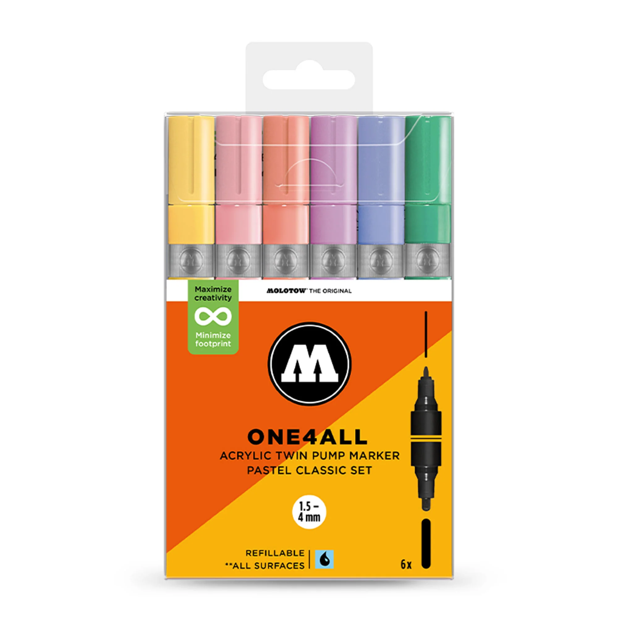 ONE4ALL Acrylic Twin Pastel Classic Set