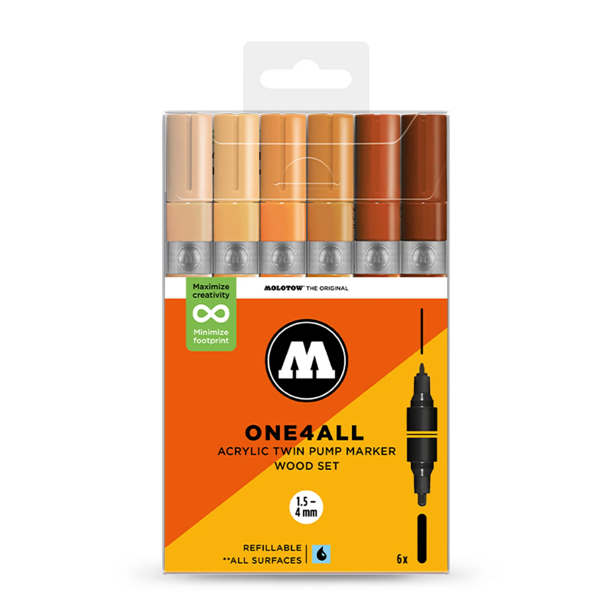 ONE4ALL Acrylic Twin Wood Set