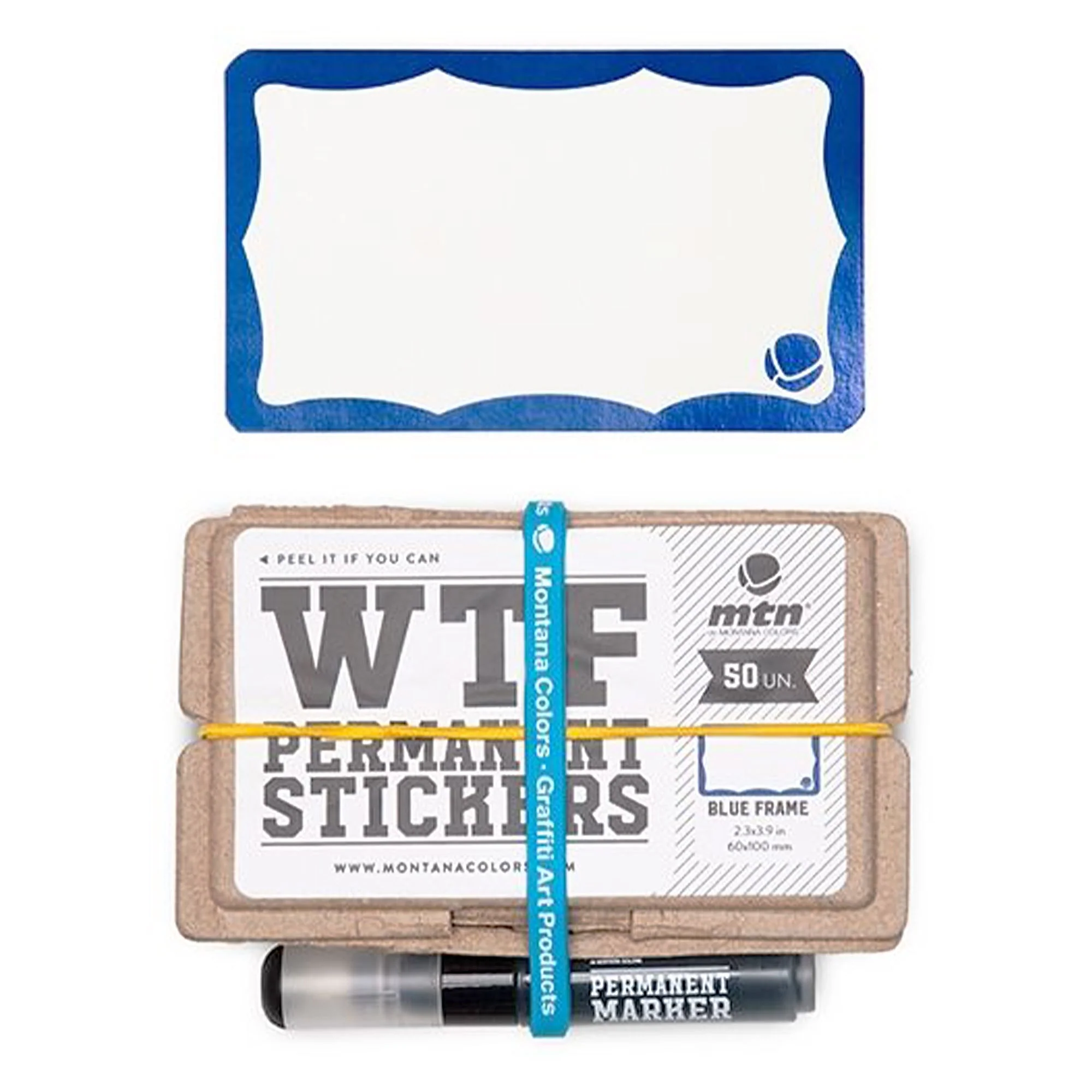 wtf permanent sticker set - blue frame - Image 2