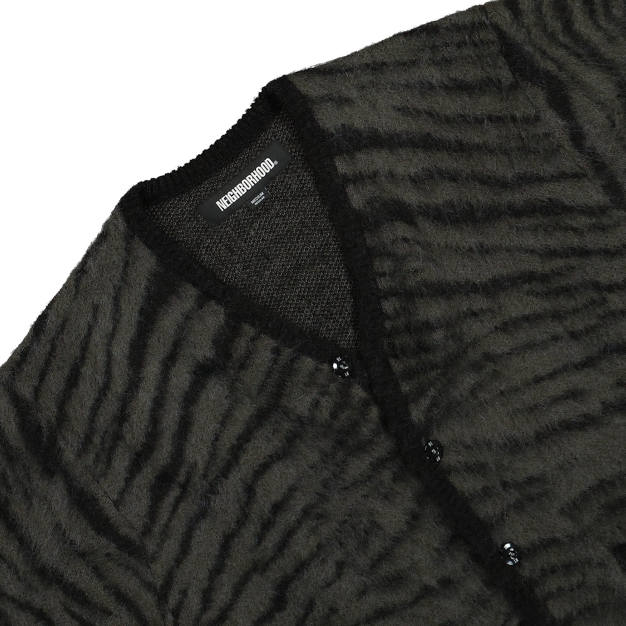 Tiger Pattern Mohair Cardigan - Image 3